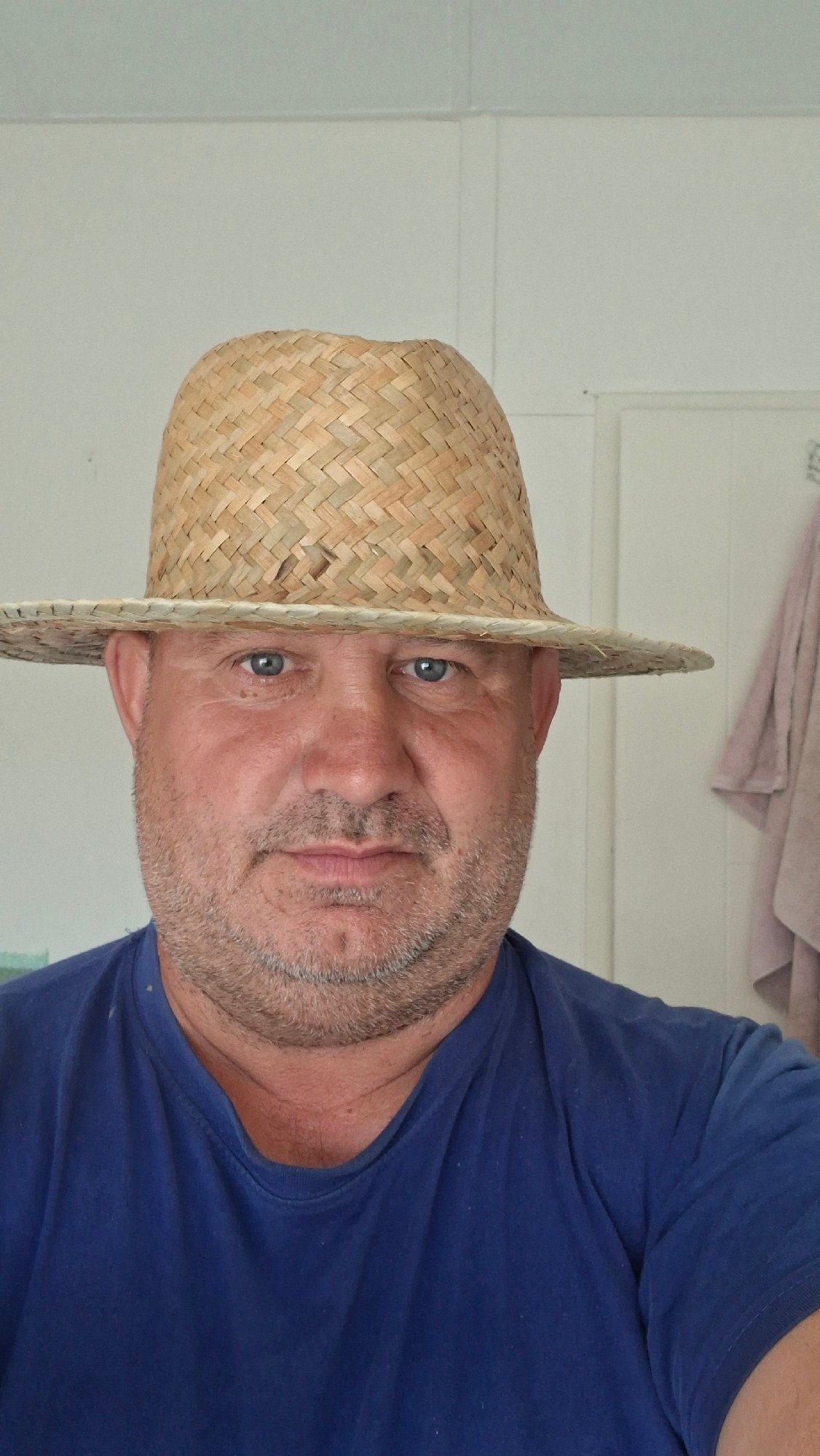 Selfie series in a straw hat, Hîncești, Moldova