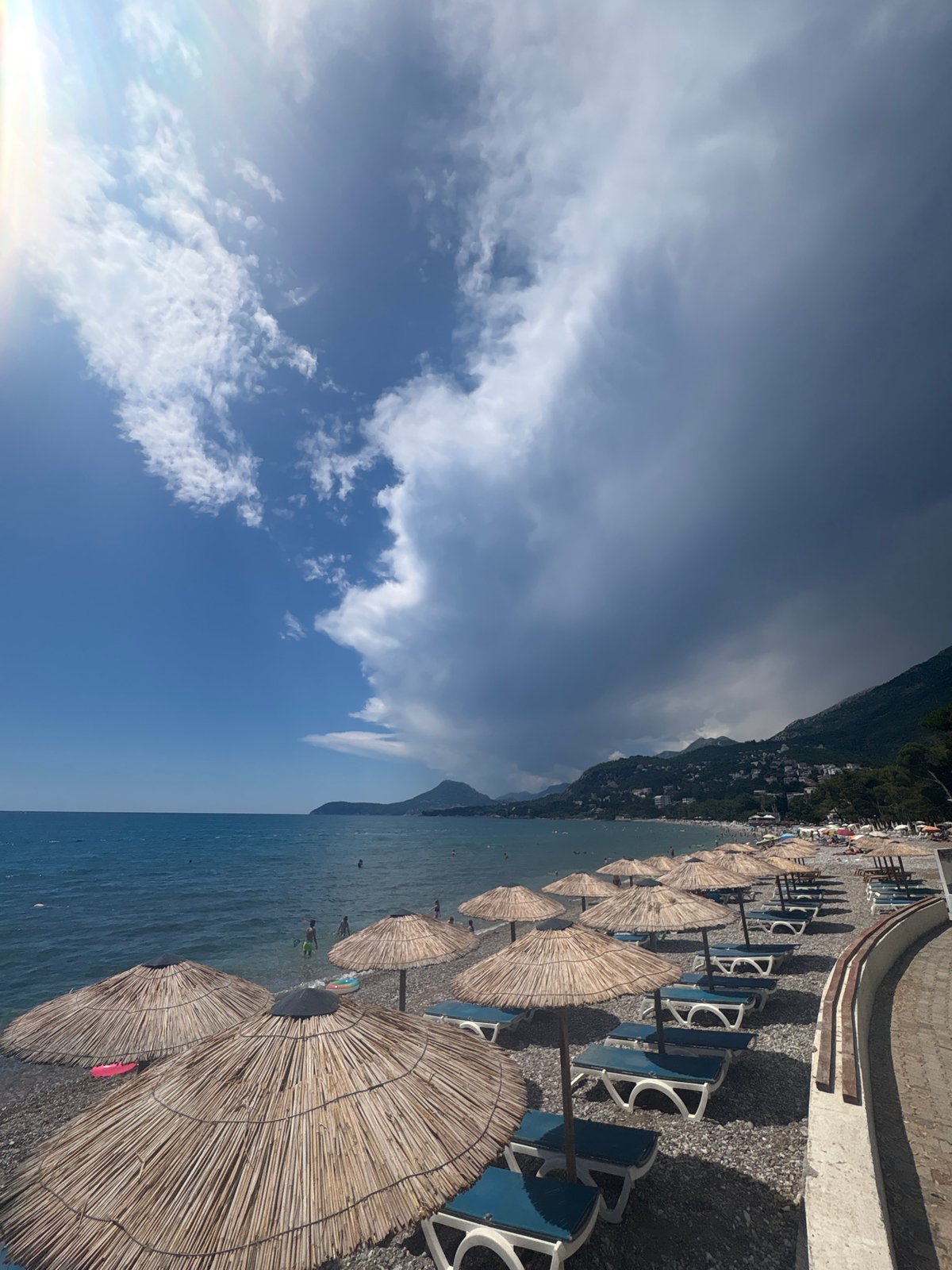Lazy afternoon on the Adriatic coast in Bar, Montenegro
