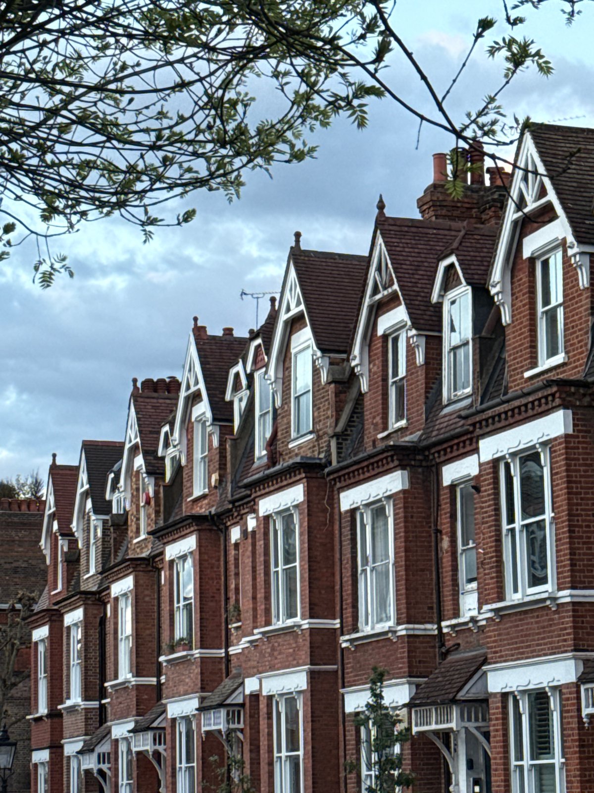 Victorian terraced houses with decorative features documented in London