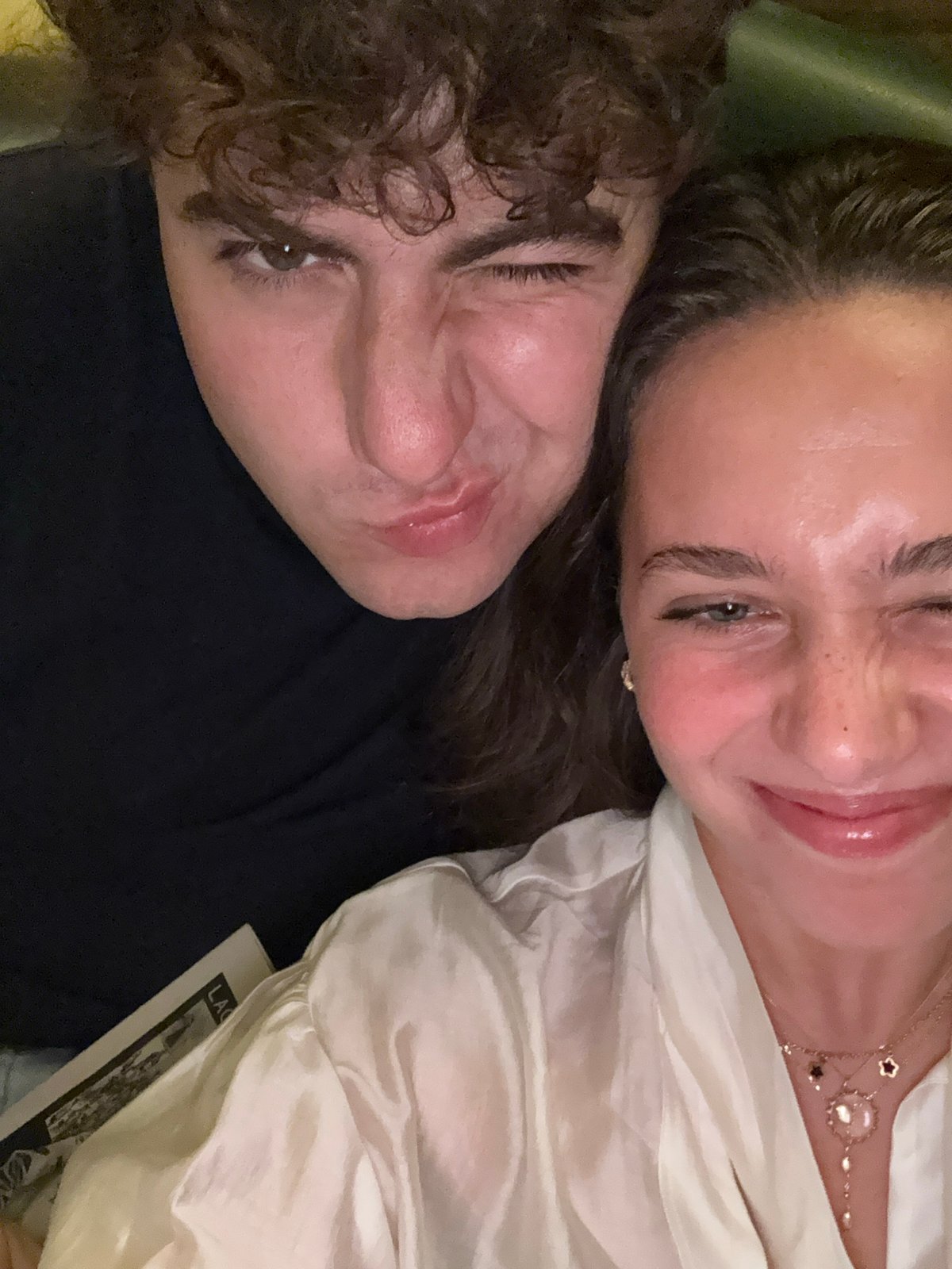 Two young people take selfie in Milan