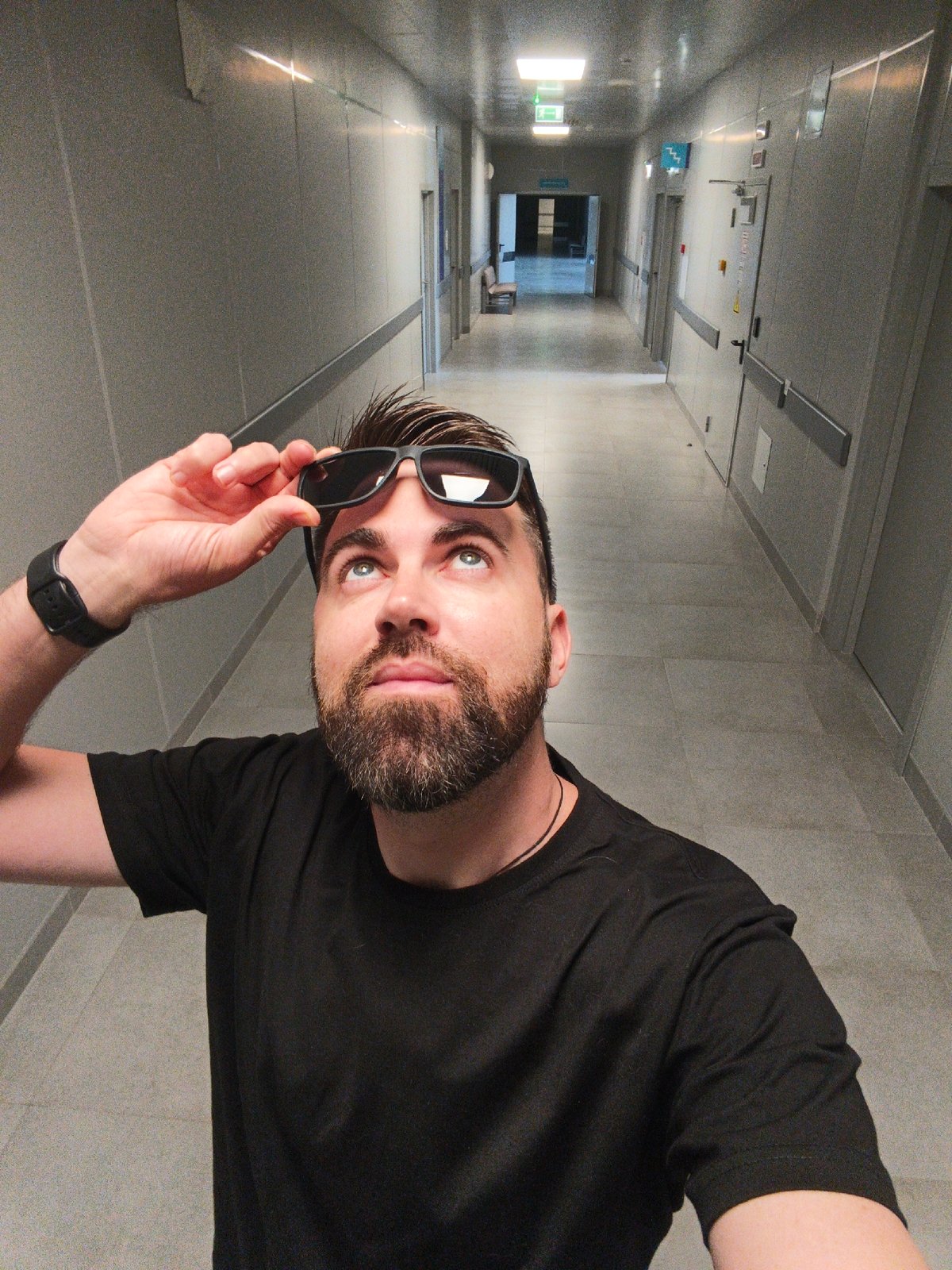 Man captures contemplative selfie in Balaklava district, Ukraine