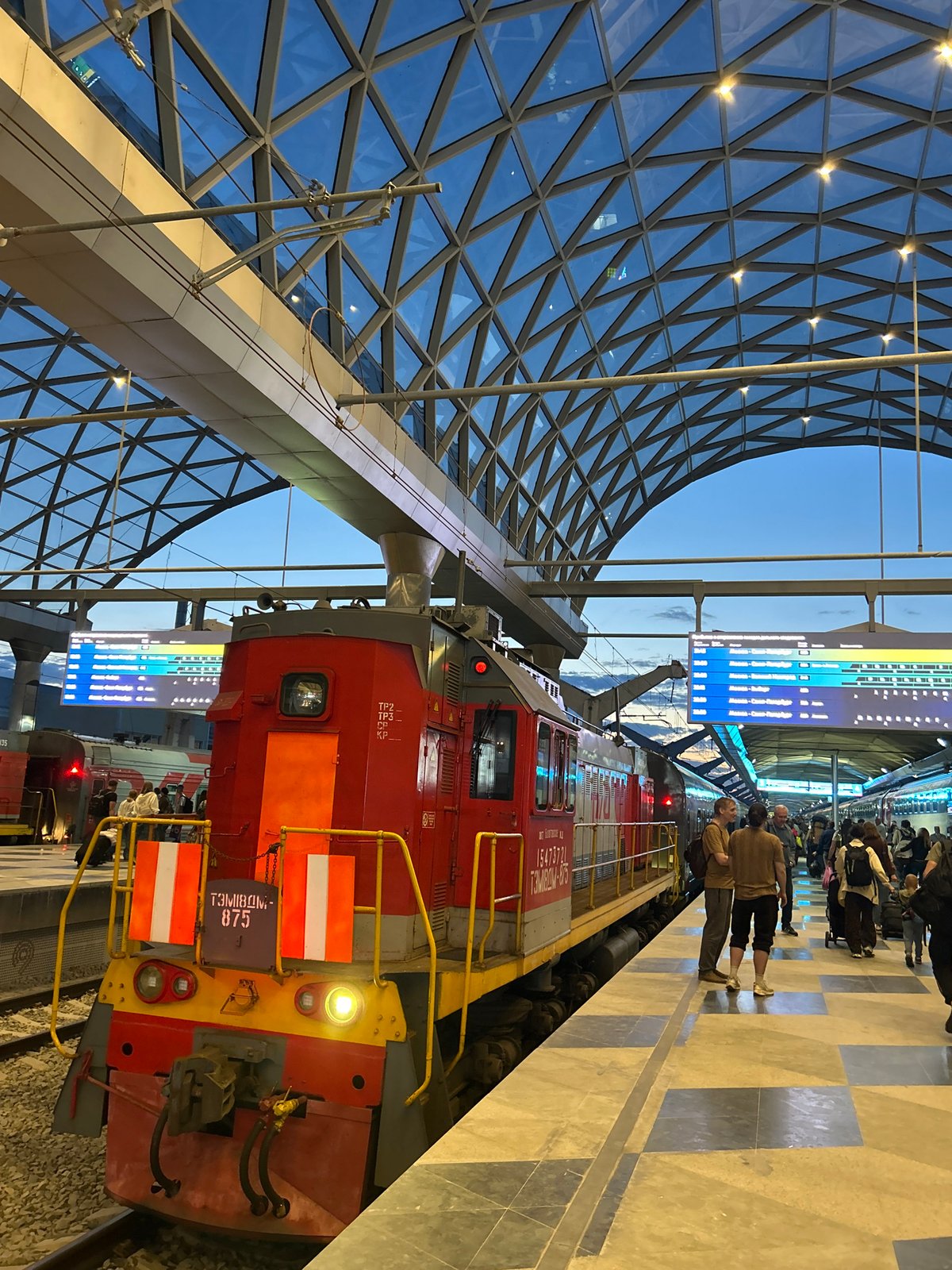 Witness documents modern train station architecture and decorative elements