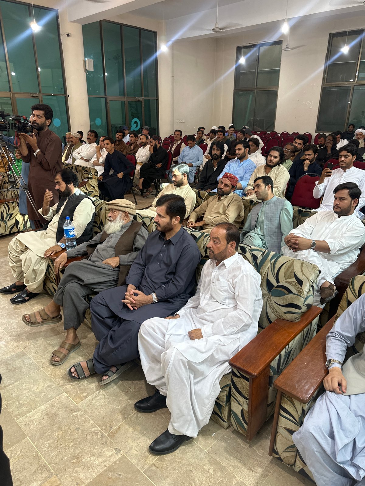 Traditional gathering recorded at indoor meeting in Quetta