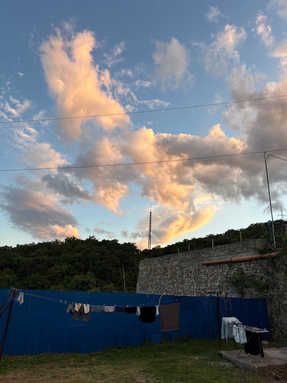 Daily life inside a modular housing compound in Chaika, Ukraine