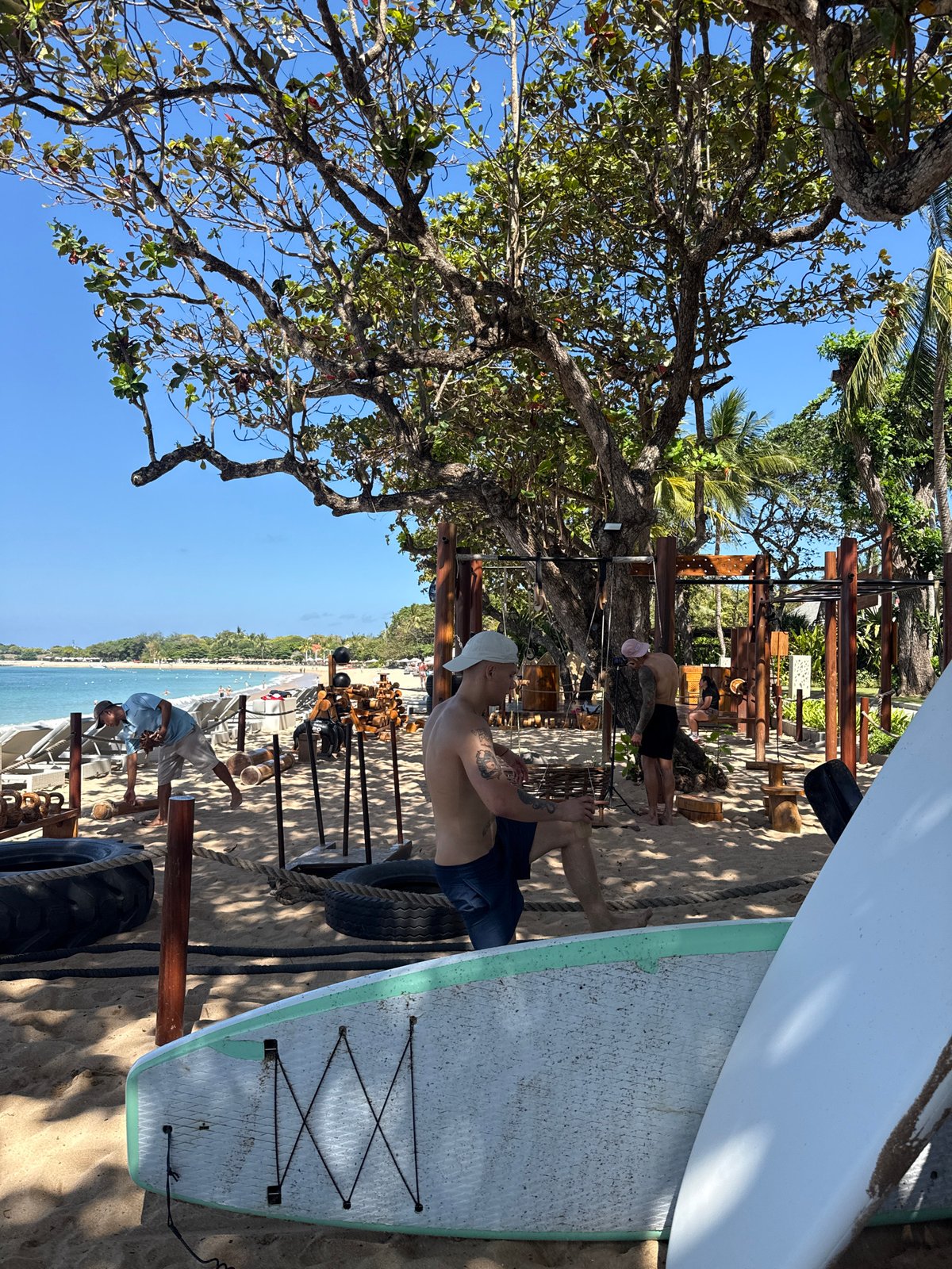 Lazy beach resort morning in Kuta Selatan, Bali