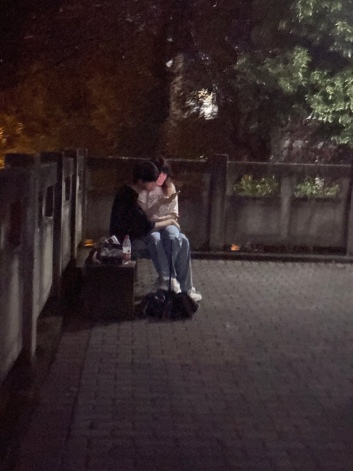 Nighttime scenes documented on illuminated pathways in Nan'an District