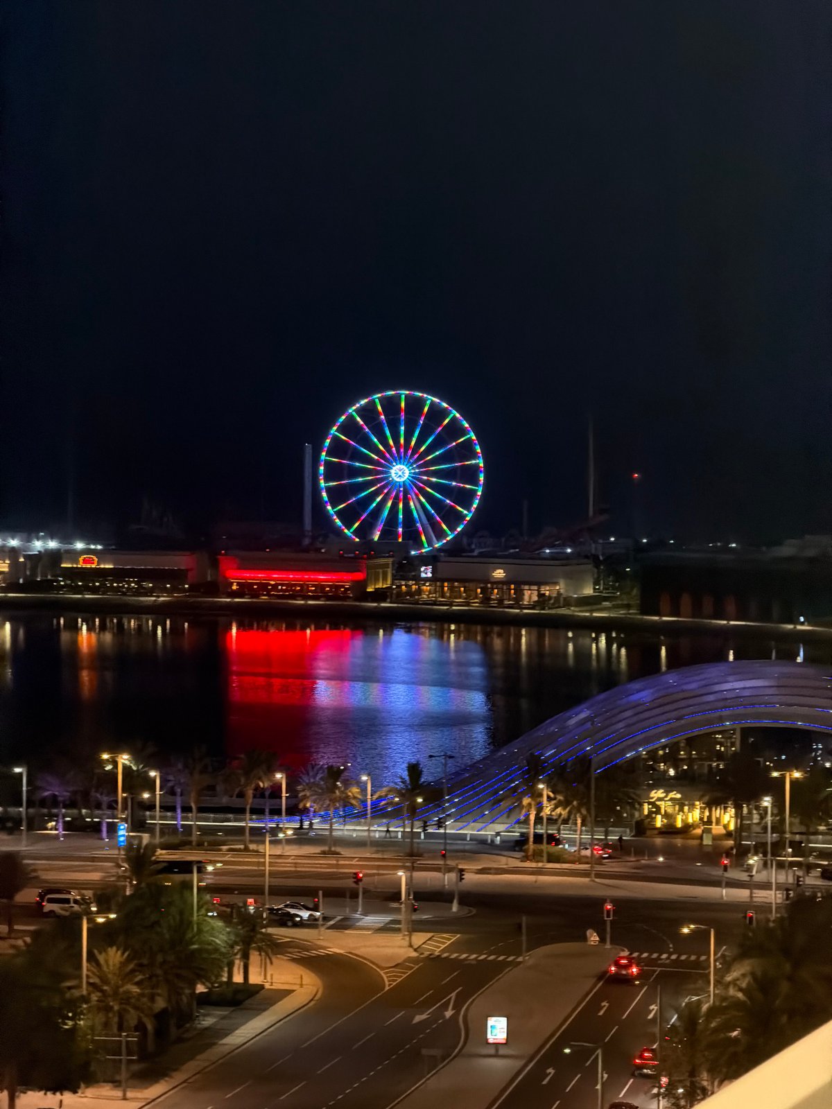 Lusail waterfront district captured during sunset and evening hours
