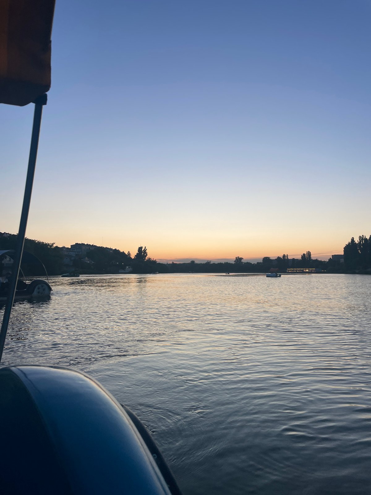 Quiet dusk on the river, Vinnytsia