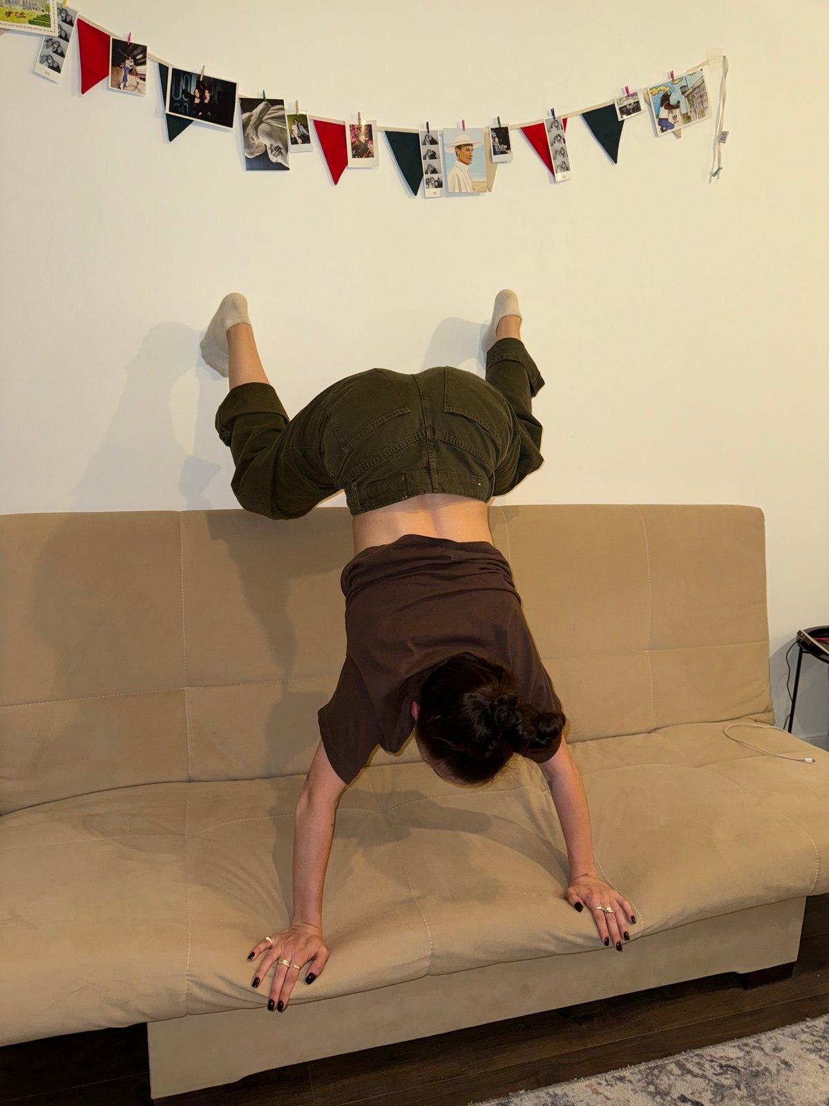 Moscow resident enjoys vinyl listening session at home