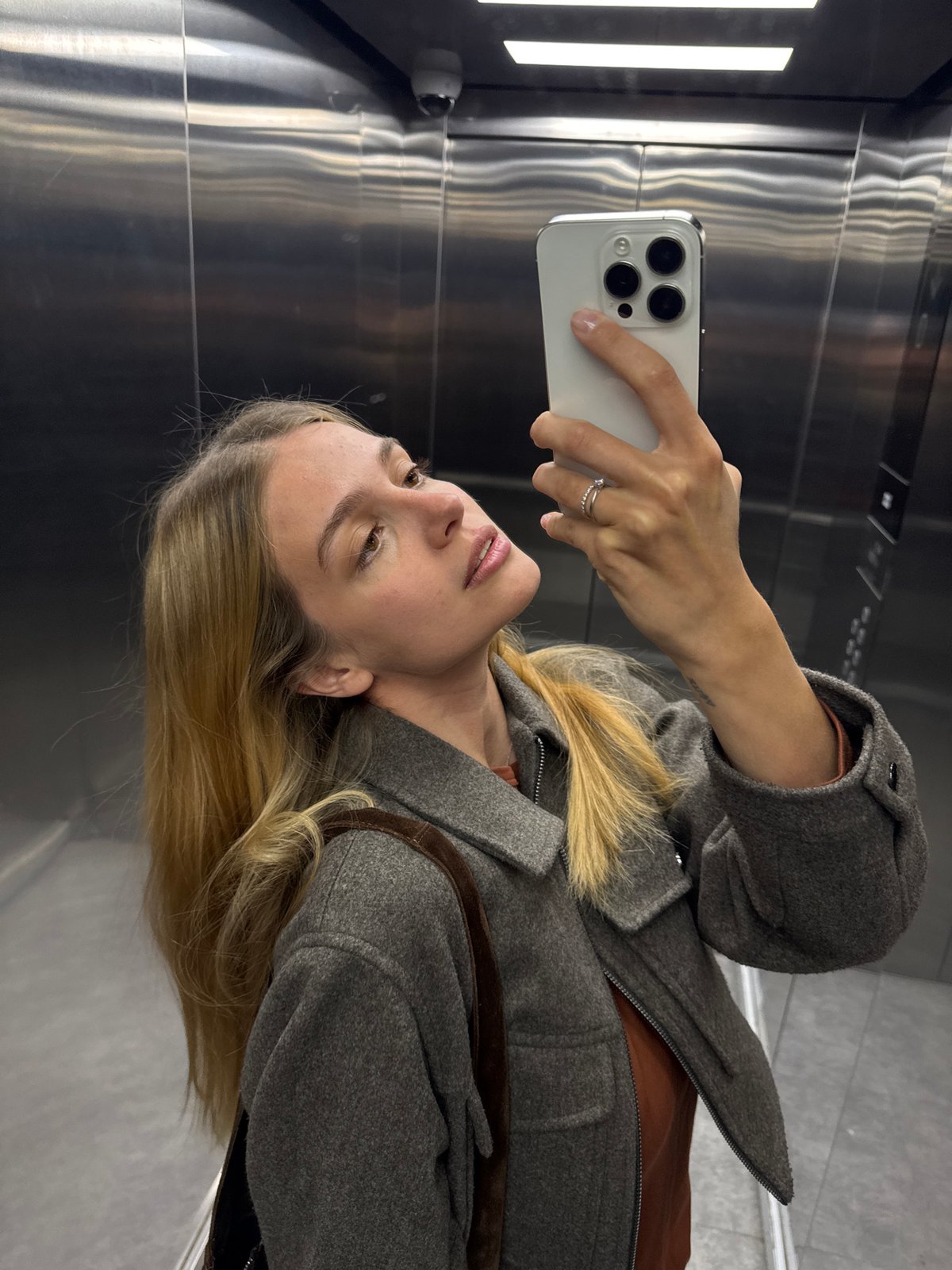 Woman's morning routine documented across city locations