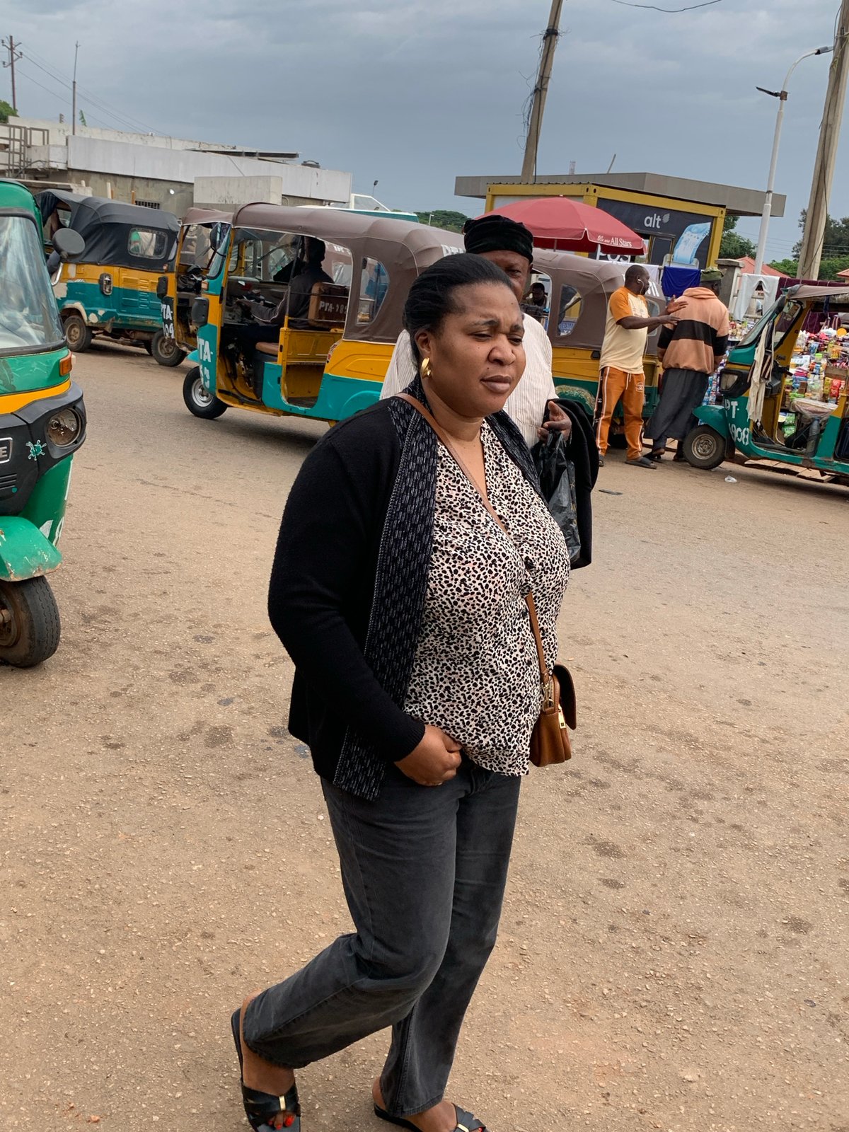 Street life and auto-rickshaws in Gura Top Nigeria