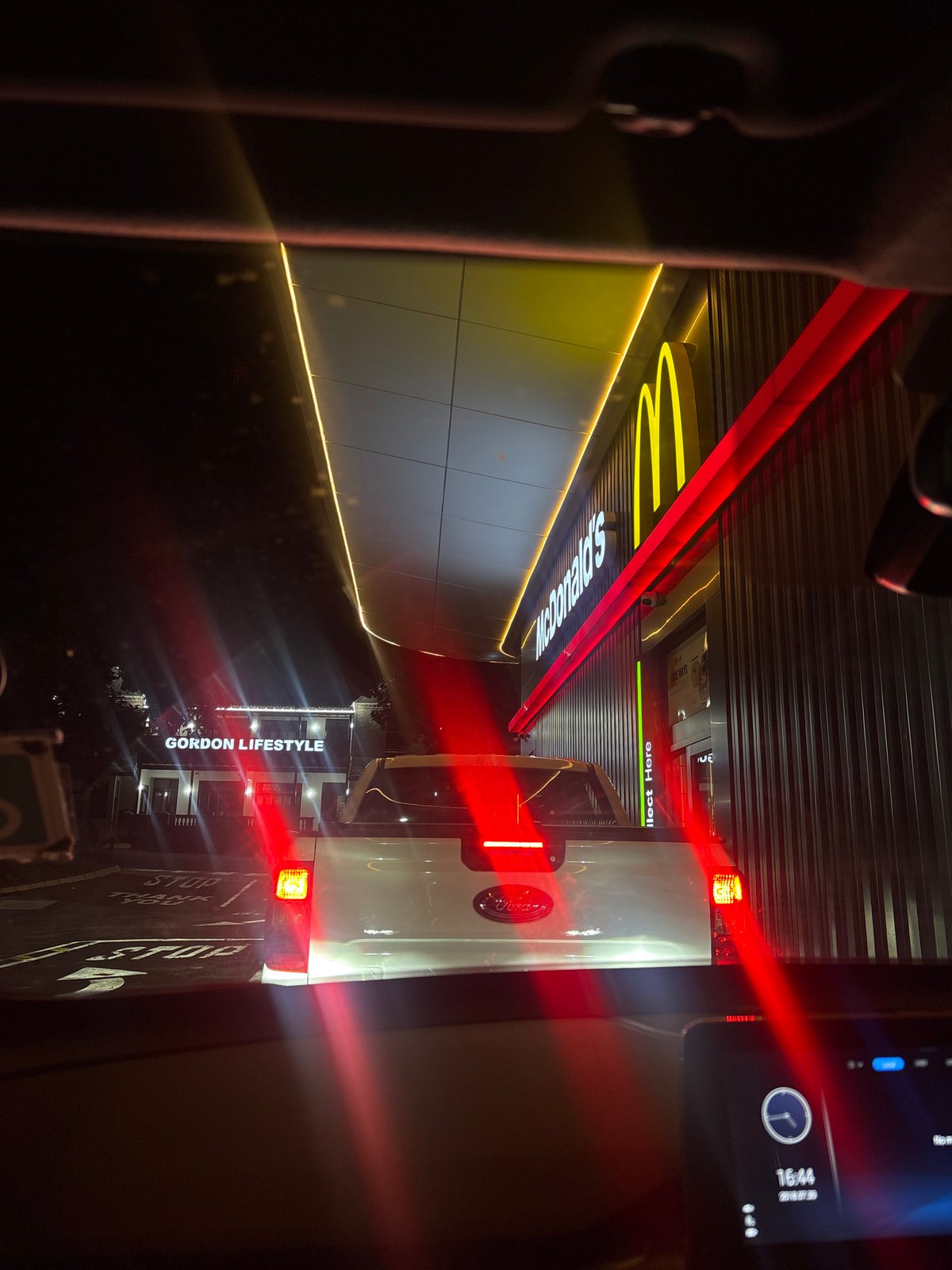 Late night McDonald's drive-thru queue in Durban
