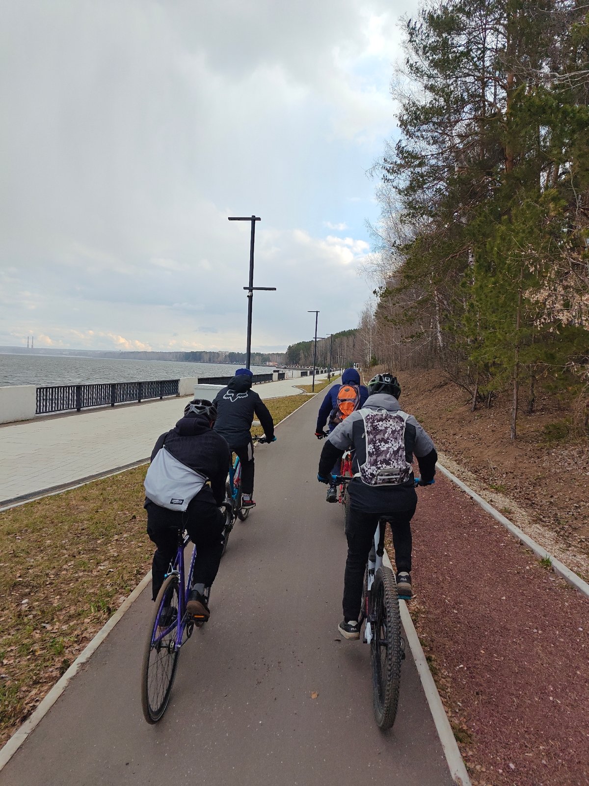 Spring Recreation Activities Observed Along Chaikovsky Russia Waterfront