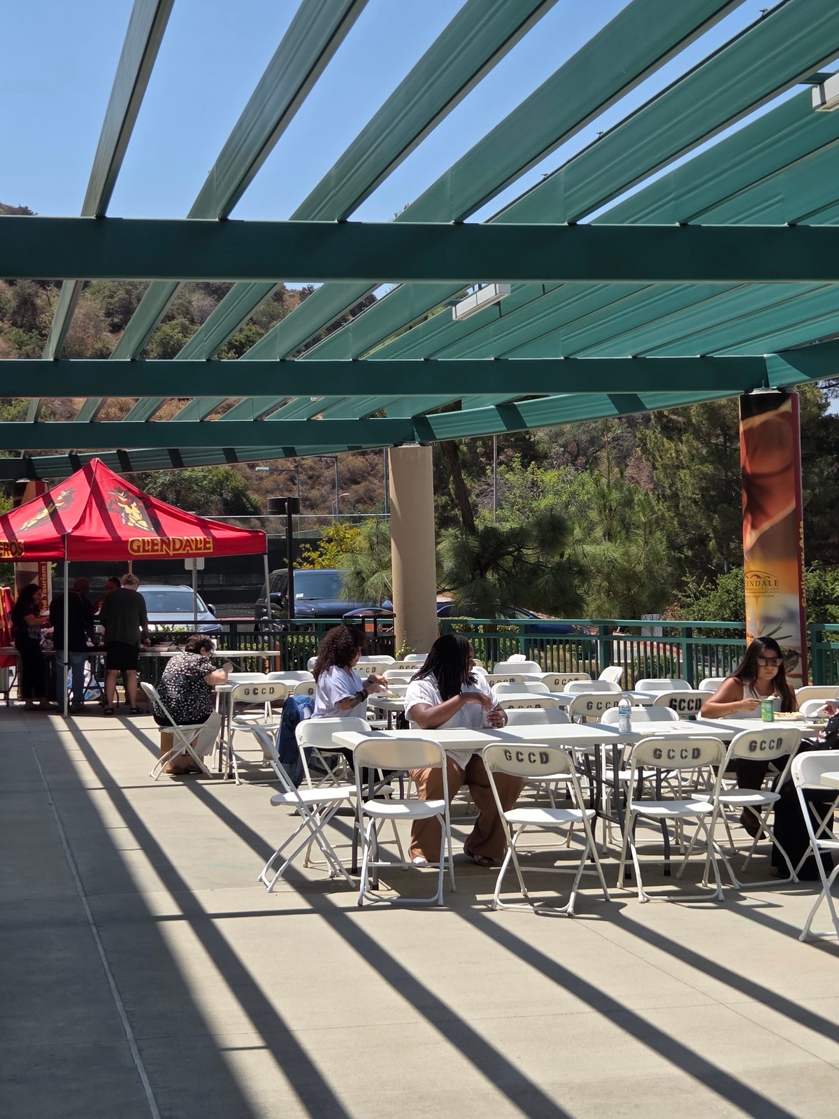 Evening gathering and campus life at Glendale Community College