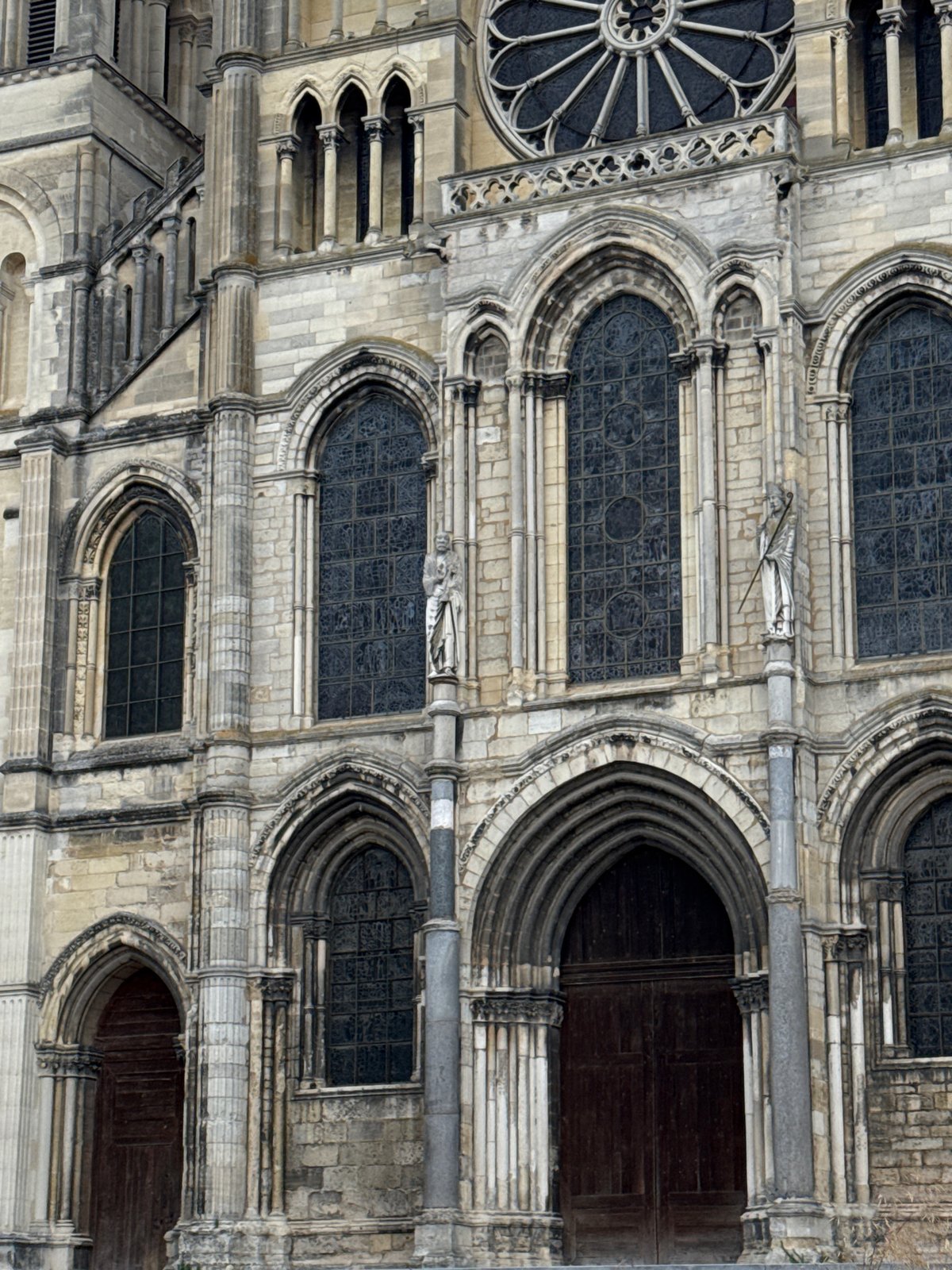 Gothic cathedral documented in Reims, France