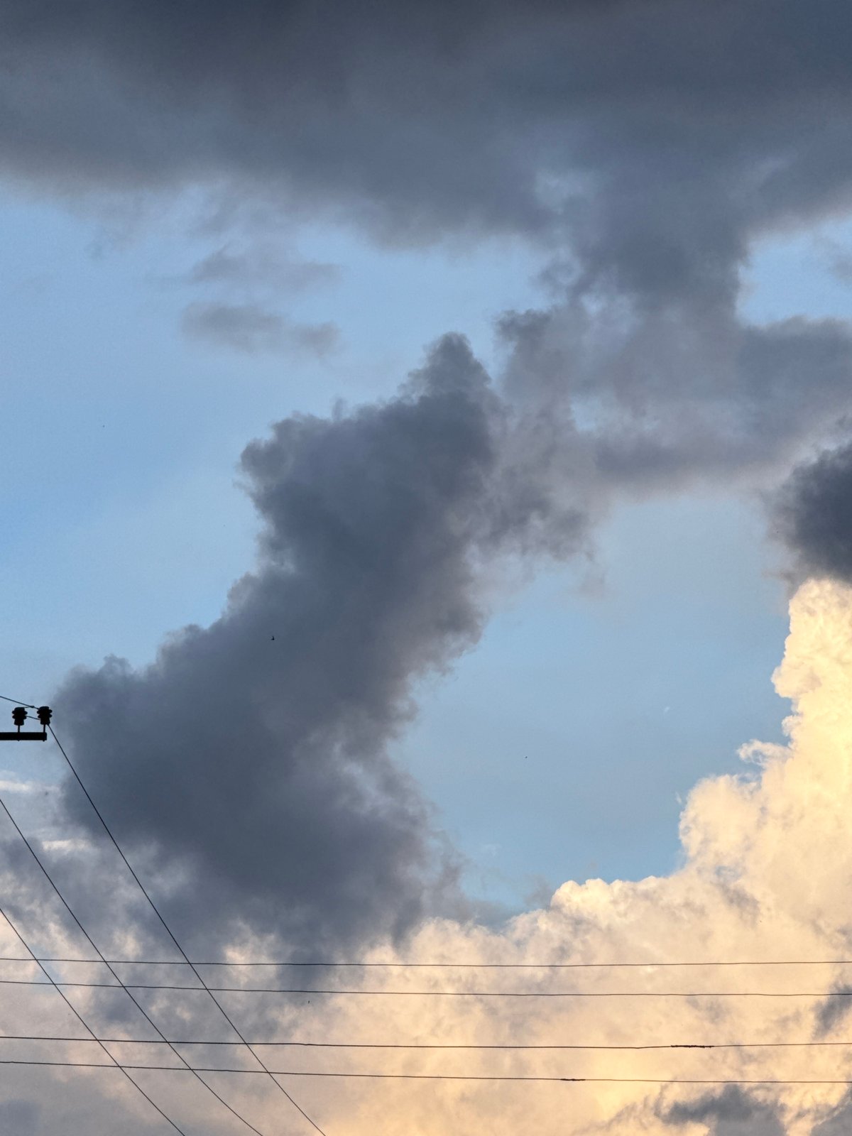 Dramatic storm clouds observed over Прикамский, Russia Tuesday afternoon