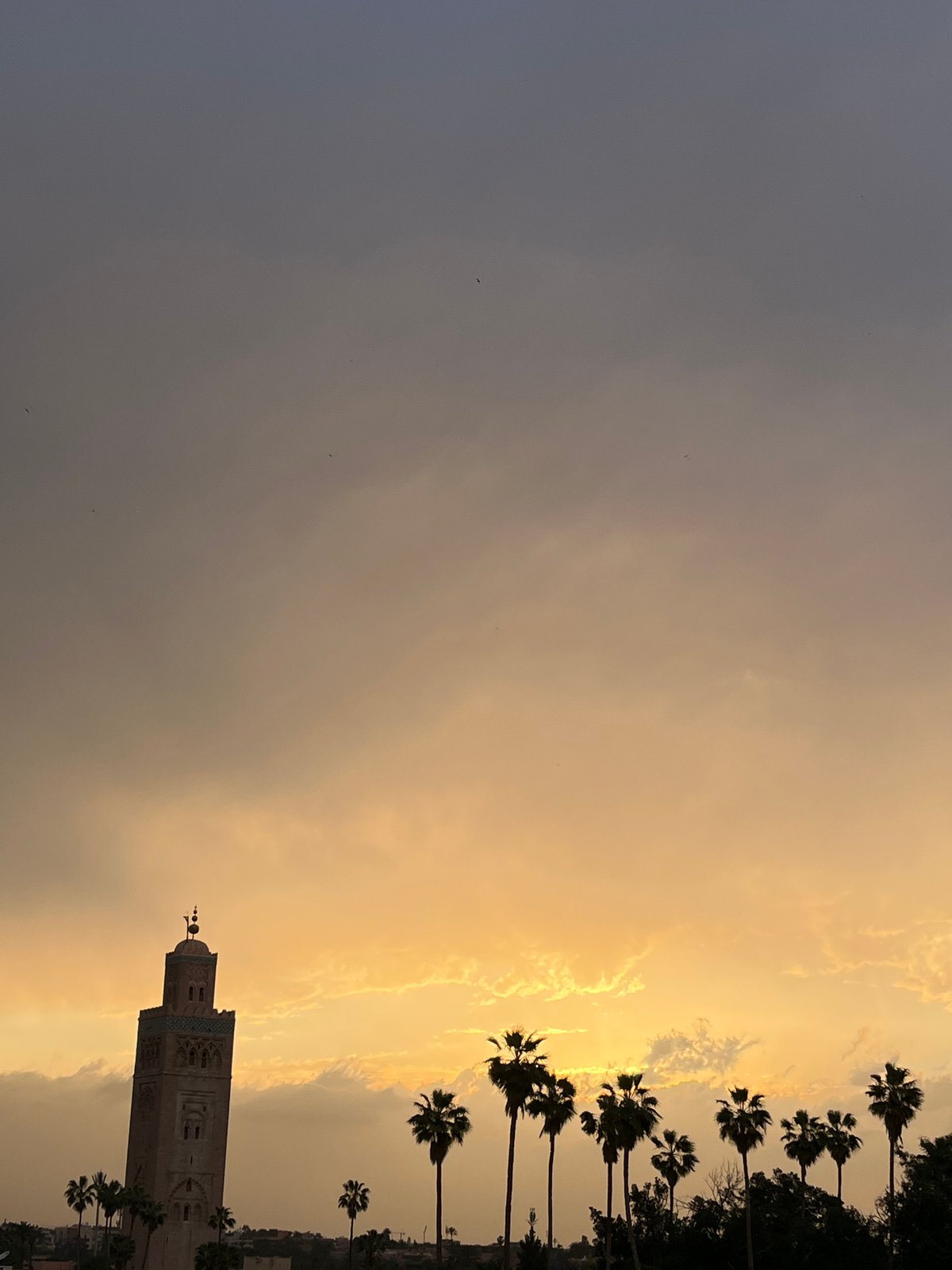 Marrakesh cityscape documented through sunrise to evening April 27