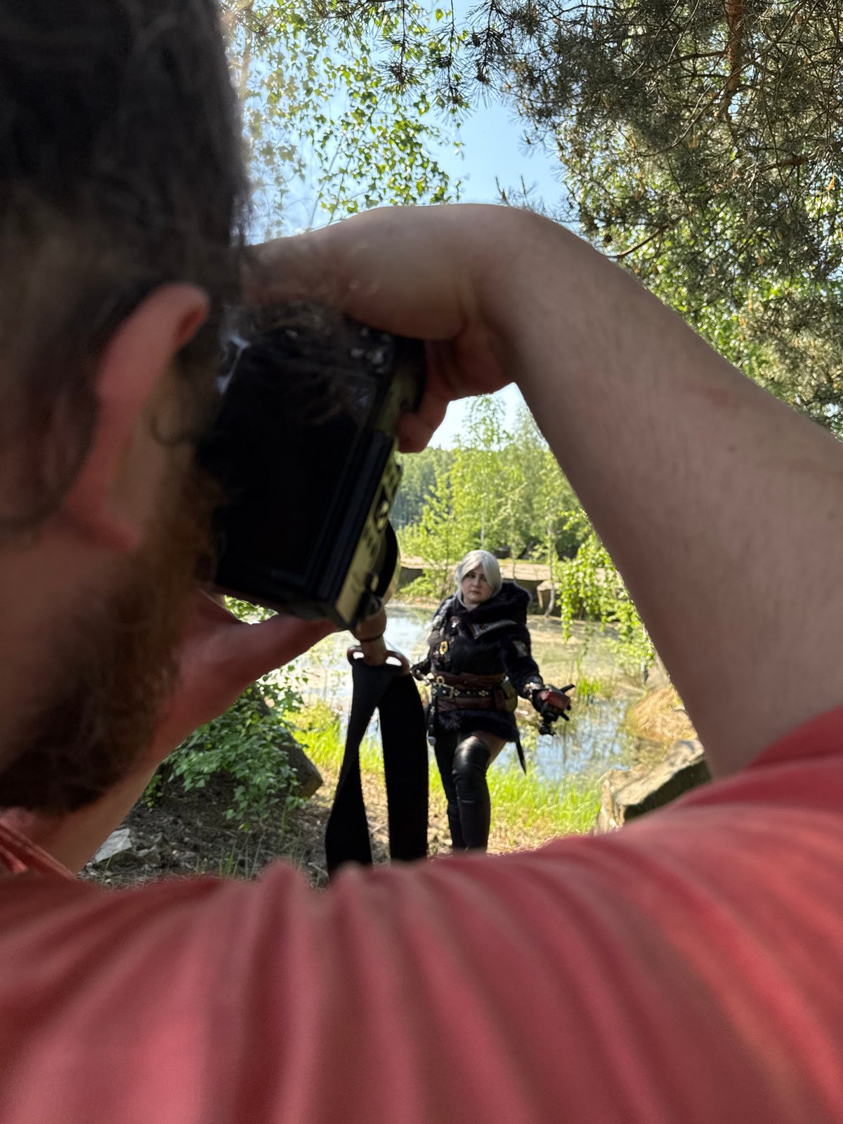 Witcher cosplay photo shoot captured near Moscow lakes