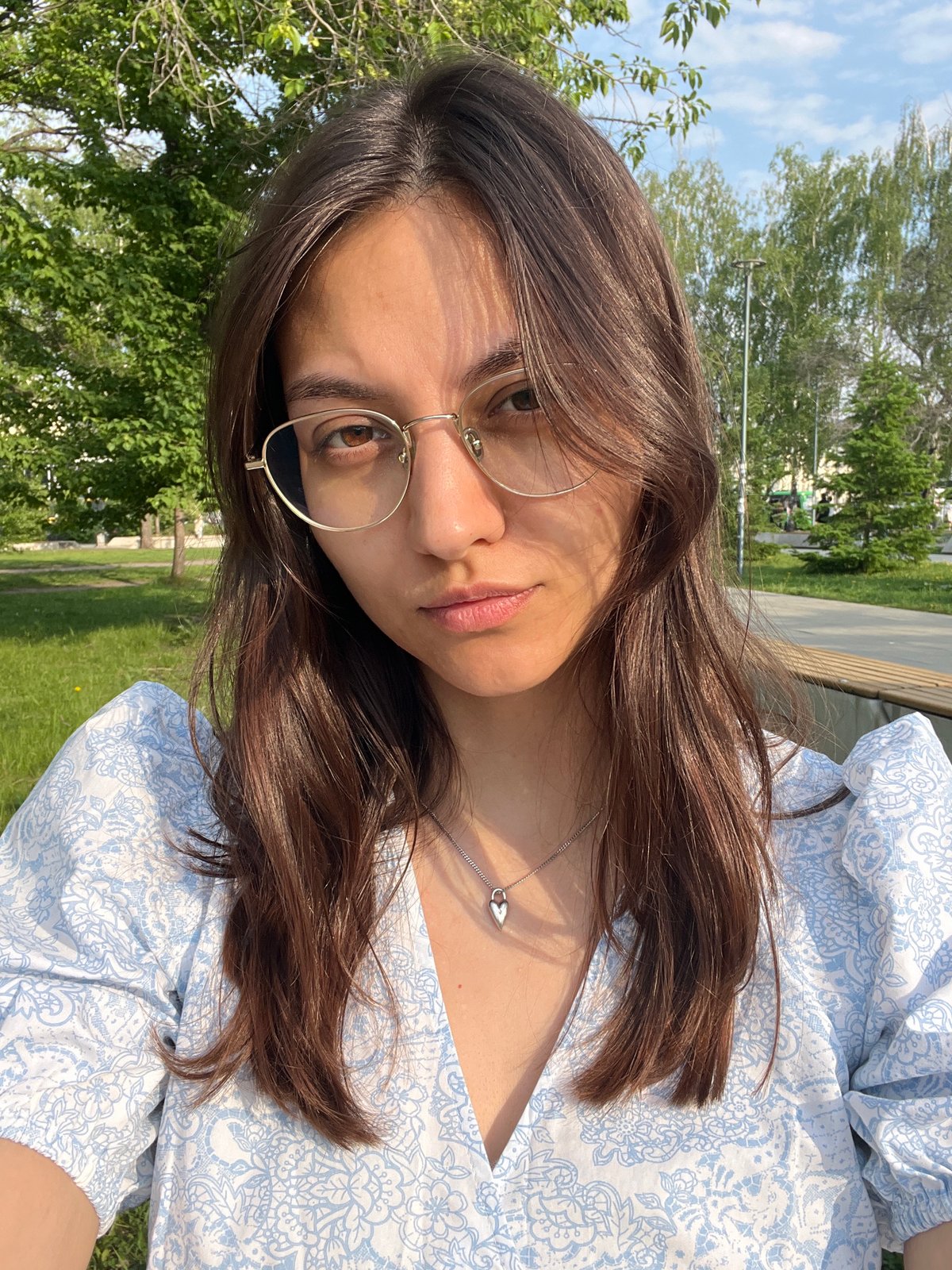 Woman photographed in Yekaterinburg park setting