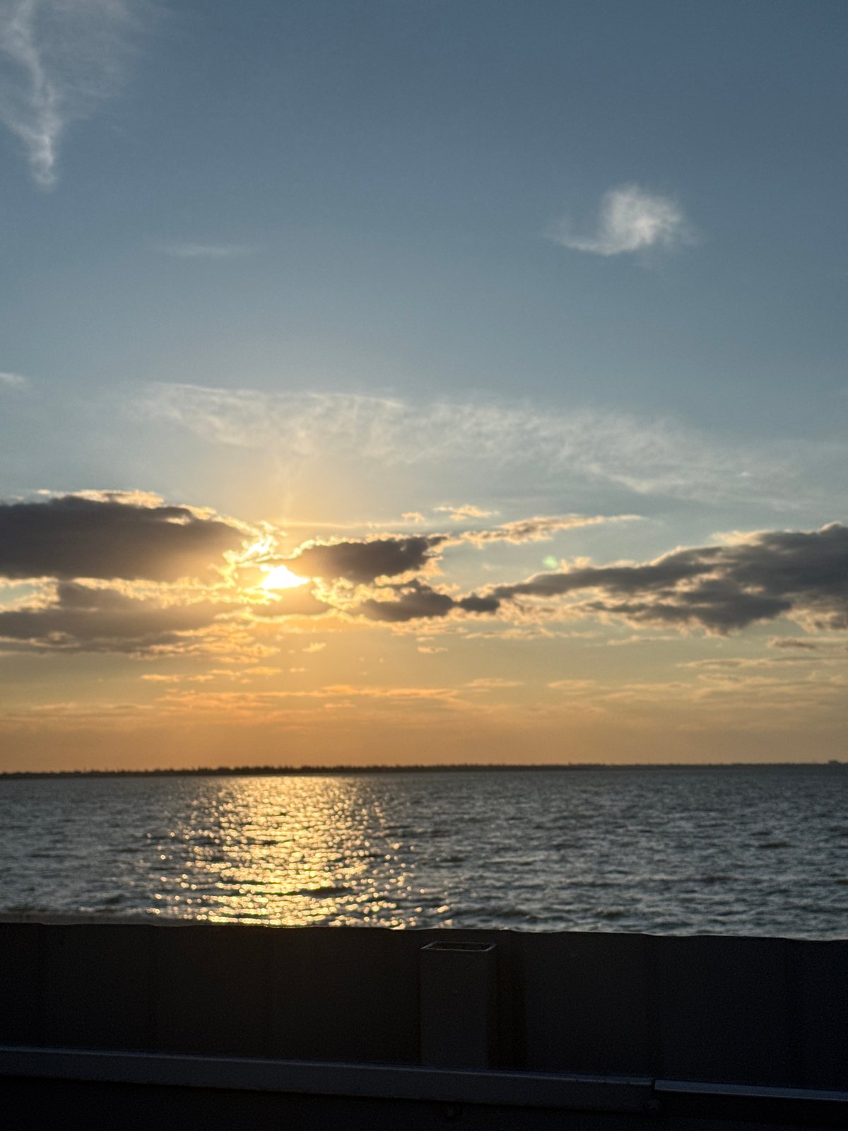 Golden hour at the Black Sea shore in Zatoka
