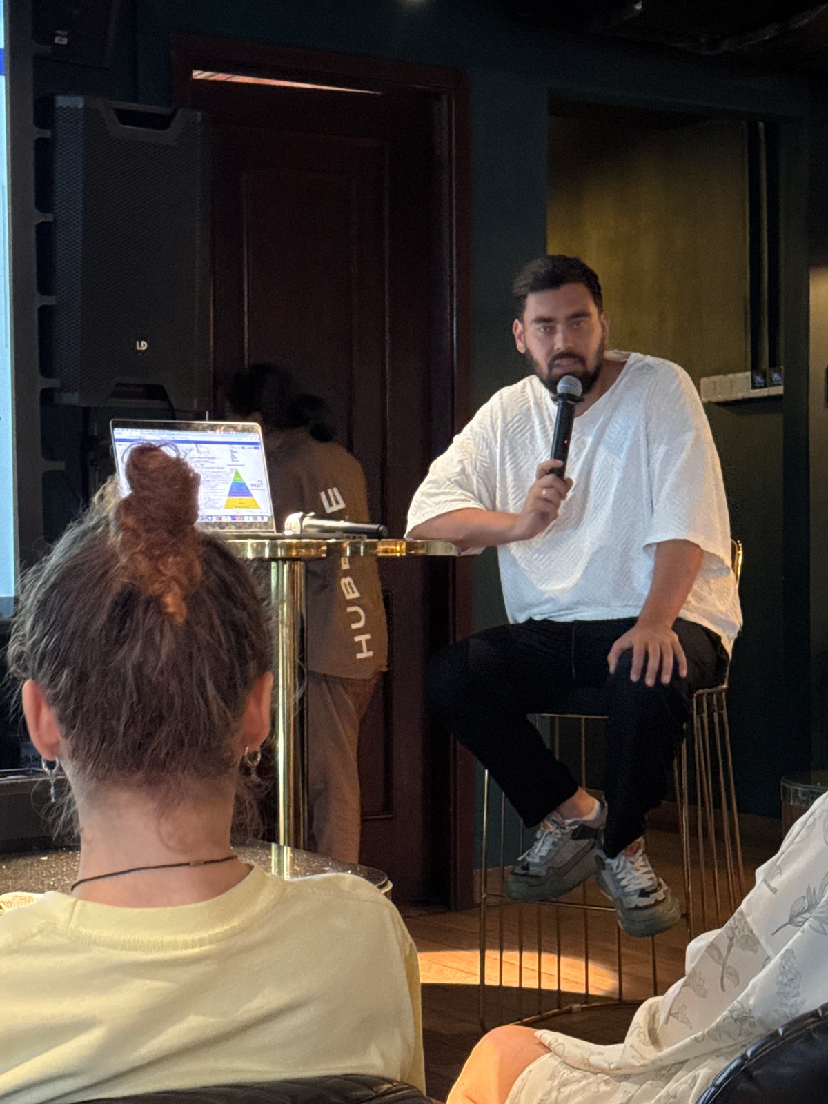 Late-night business presentation held at North Kuta venue
