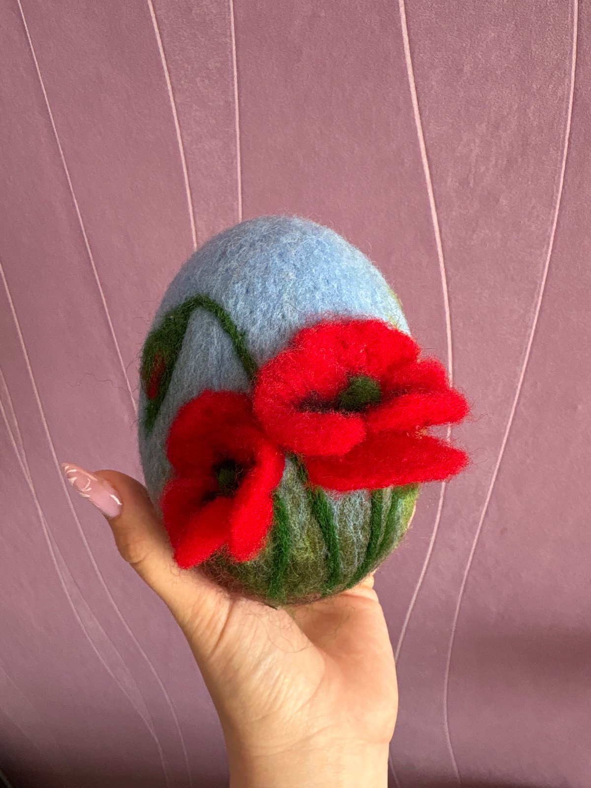 Decorated Easter eggs and baby items displayed in Bulgaria