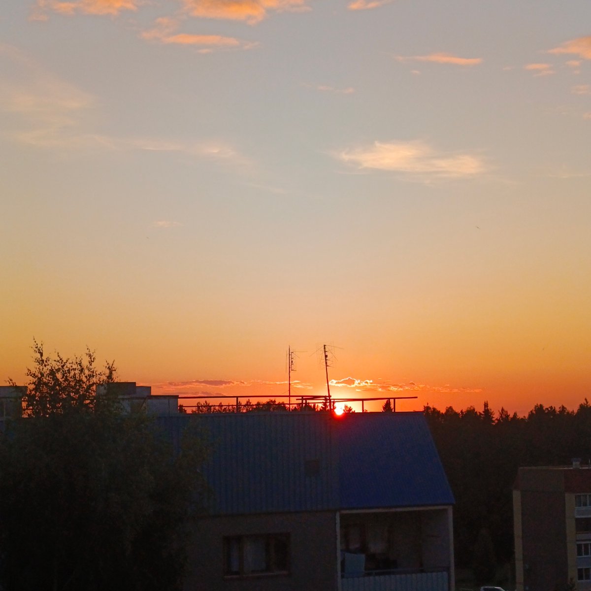 Evening life documented in Марковský during golden hour sunset
