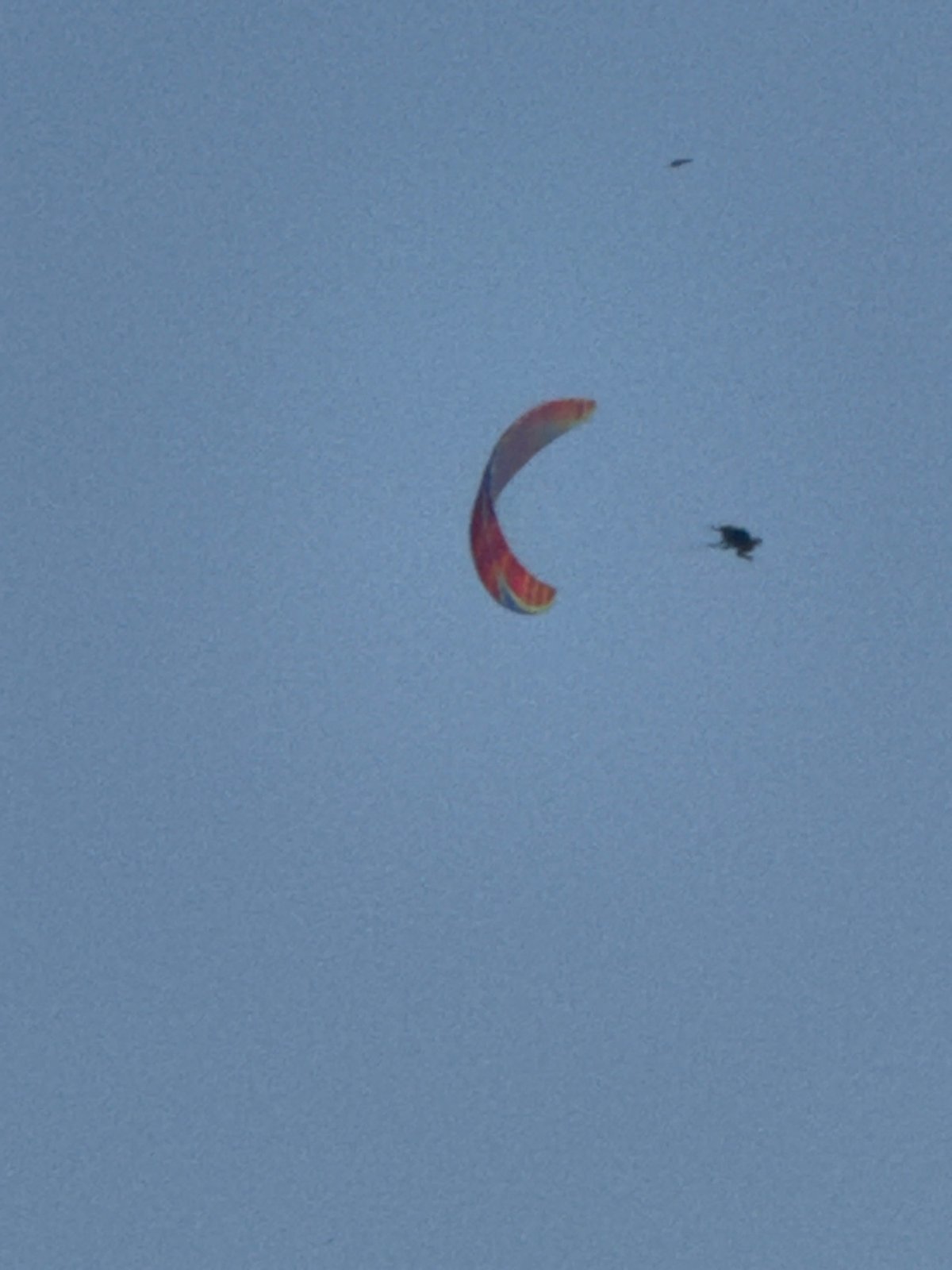Tandem paragliders fill the skies above Boreti, Montenegro