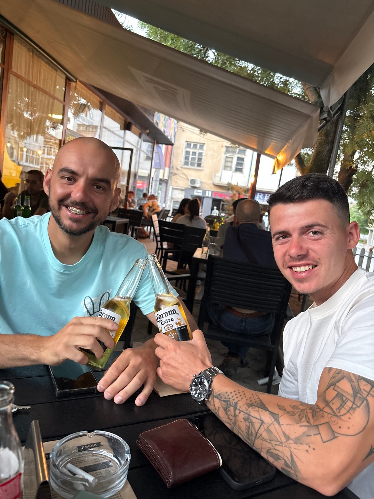 Evening dinner and drinks captured in Karlovo, Bulgaria