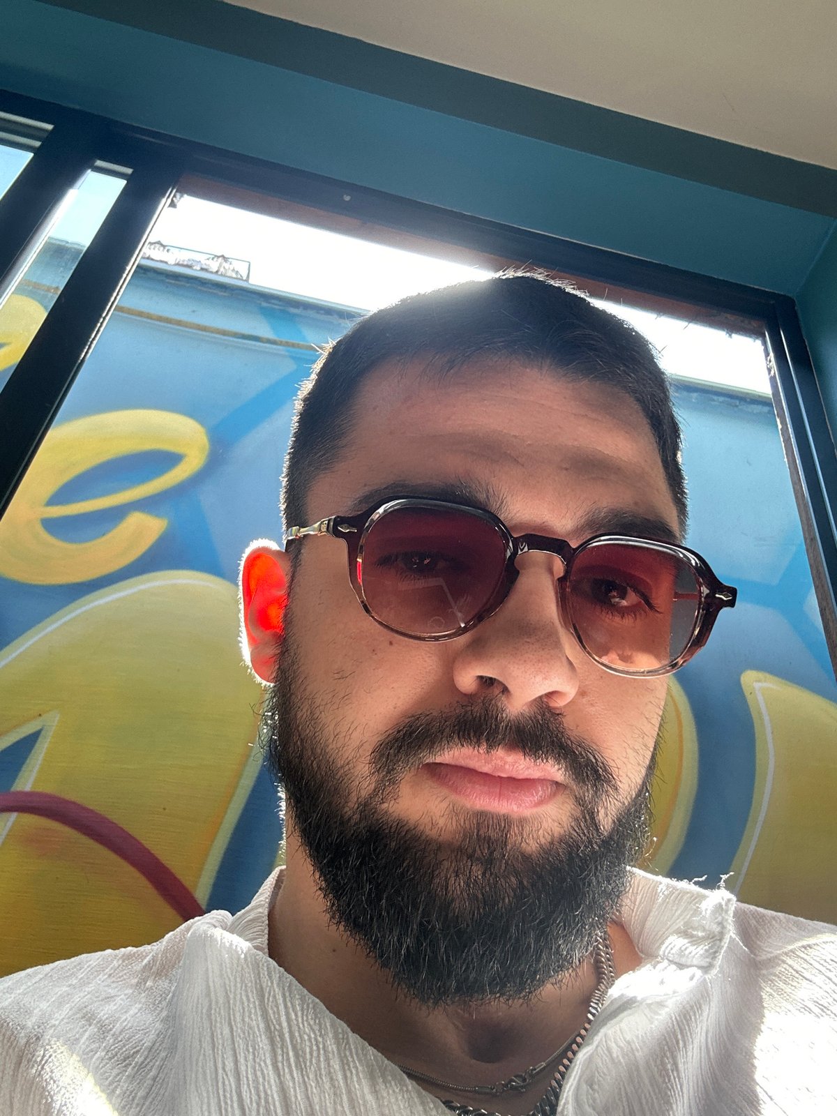 Man takes selfie at Sofia shopping mall