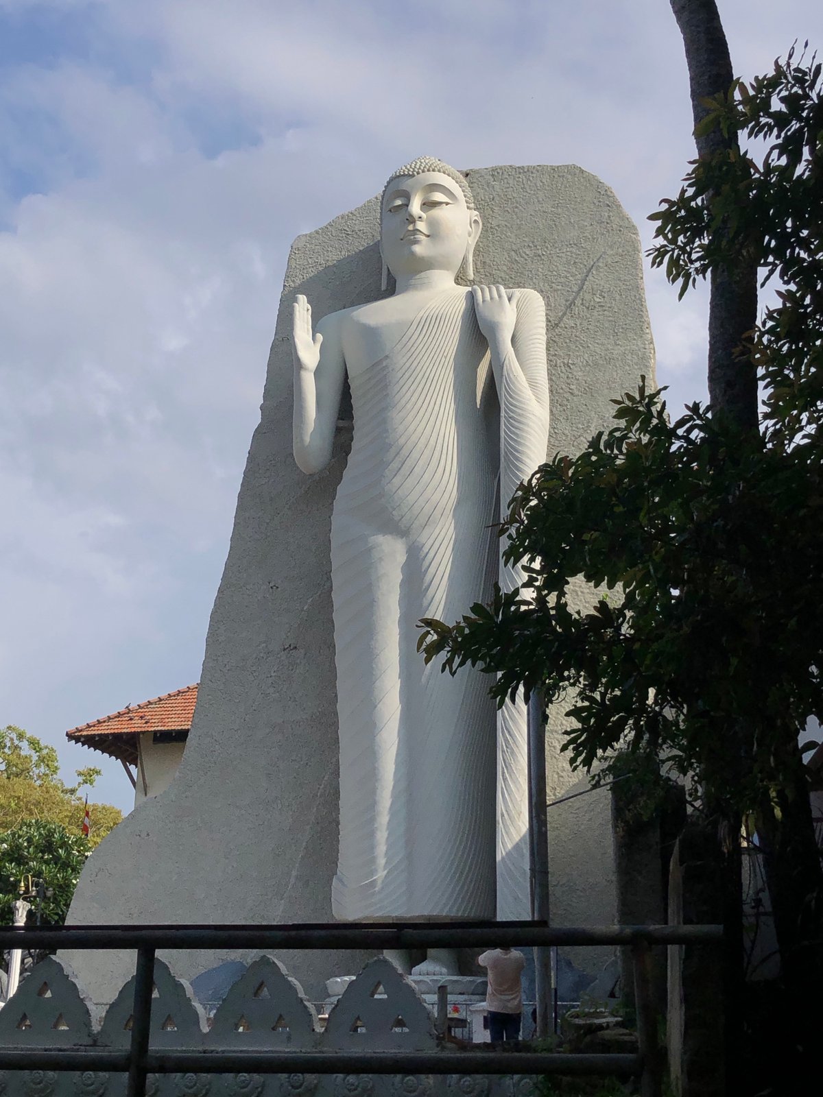 Horizontal Buddha statue observed in Dondra, Sri Lanka