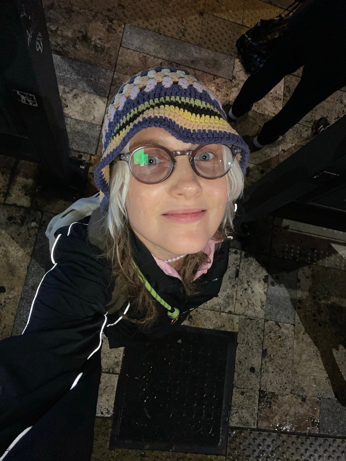 Rainy evening walkthrough of Tbilisi streets at dusk