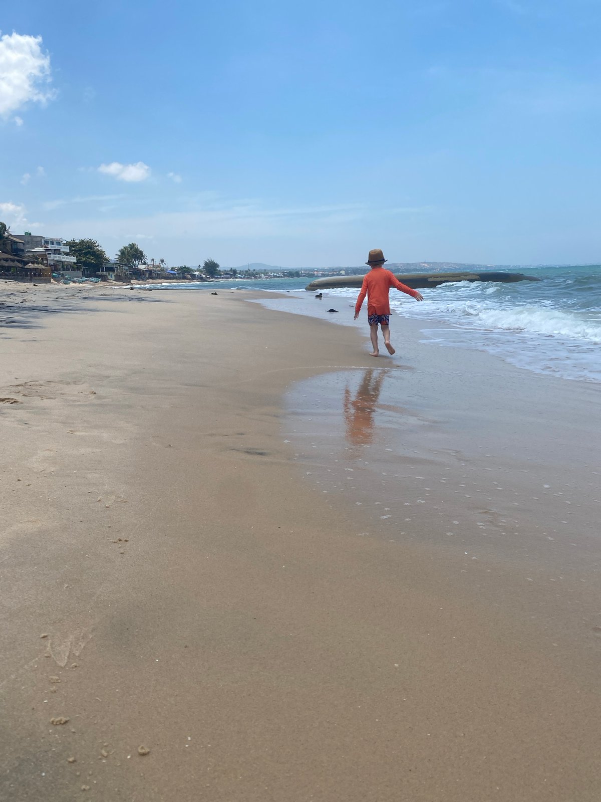 Early morning beach scenes captured at Phu Thuy Ward Vietnam