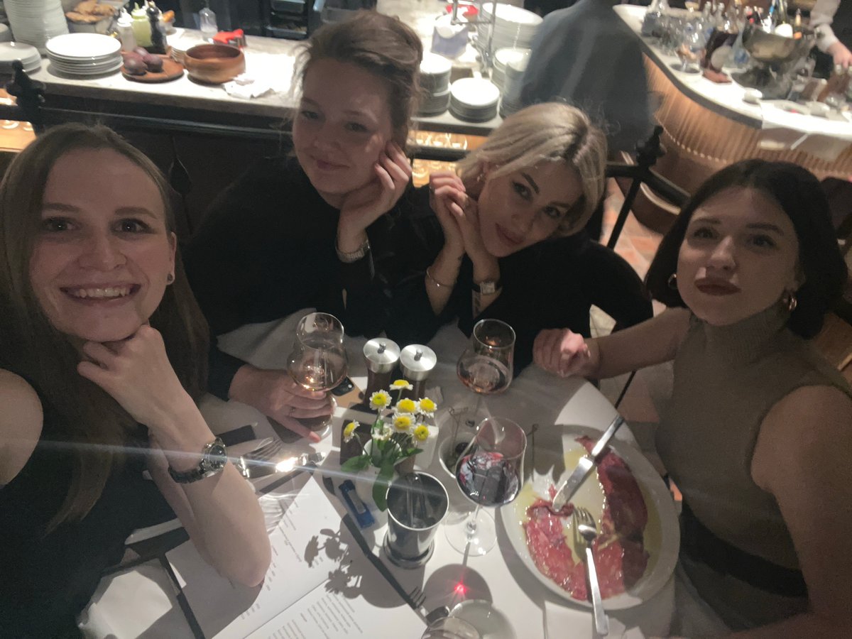 Four women dine at modern Moscow restaurant Friday evening