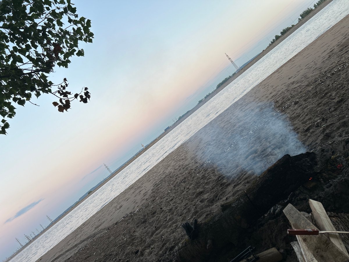 Riverside campsite evening near Noviy, Russia