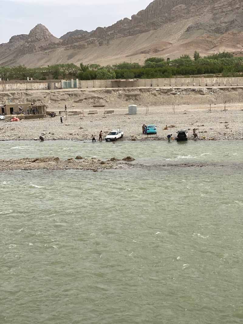 Bridge over river documented in Deh Sabzi, Afghanistan