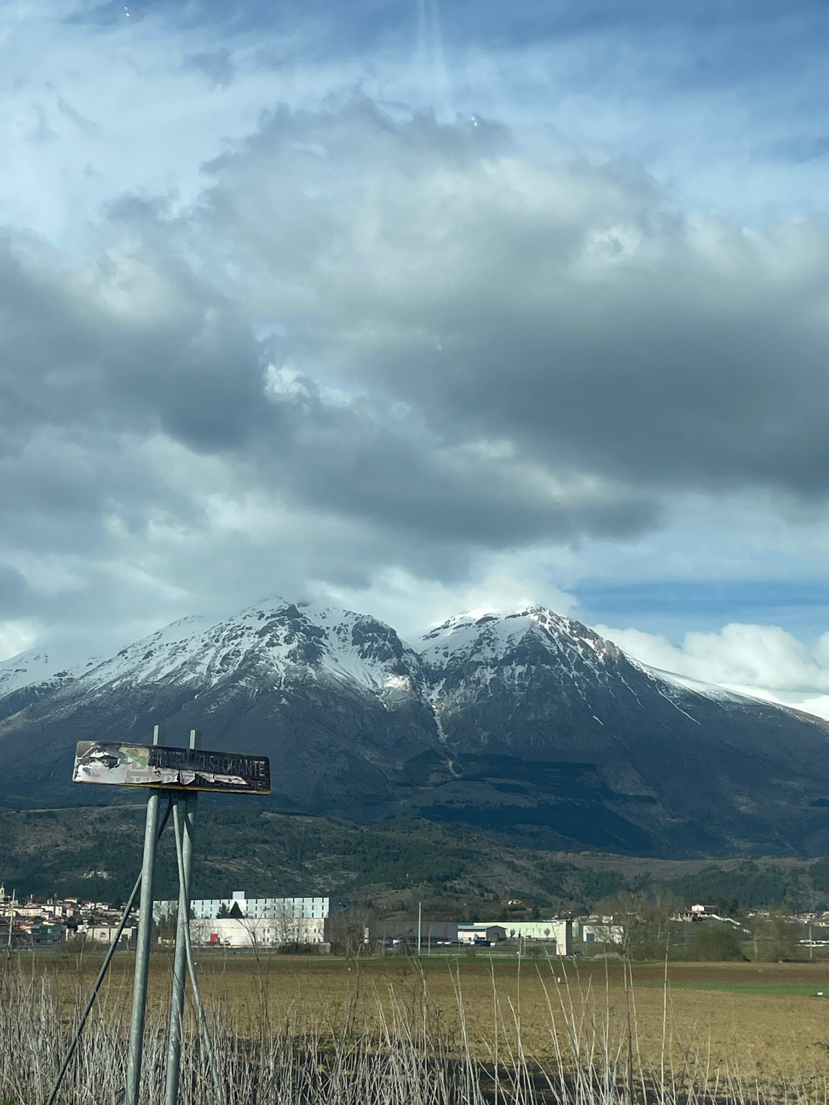 Mountain landscape photographed in Scurcola Marsicana, Italy
