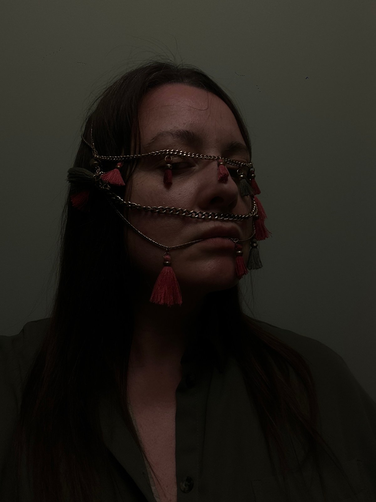 Portrait photograph captured in Riga shows person with jewelry