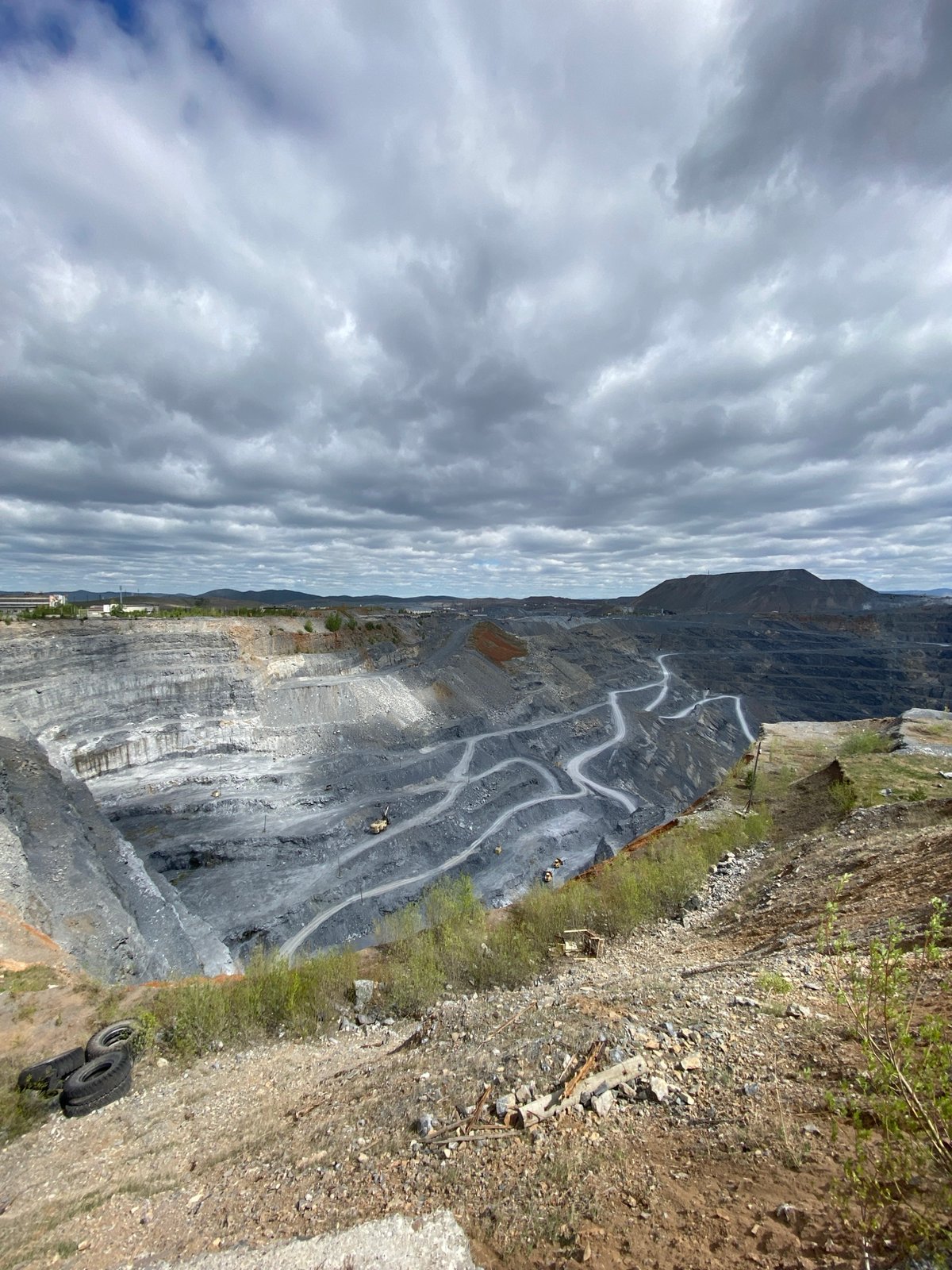 Active mining operations documented at Satka open-pit facility