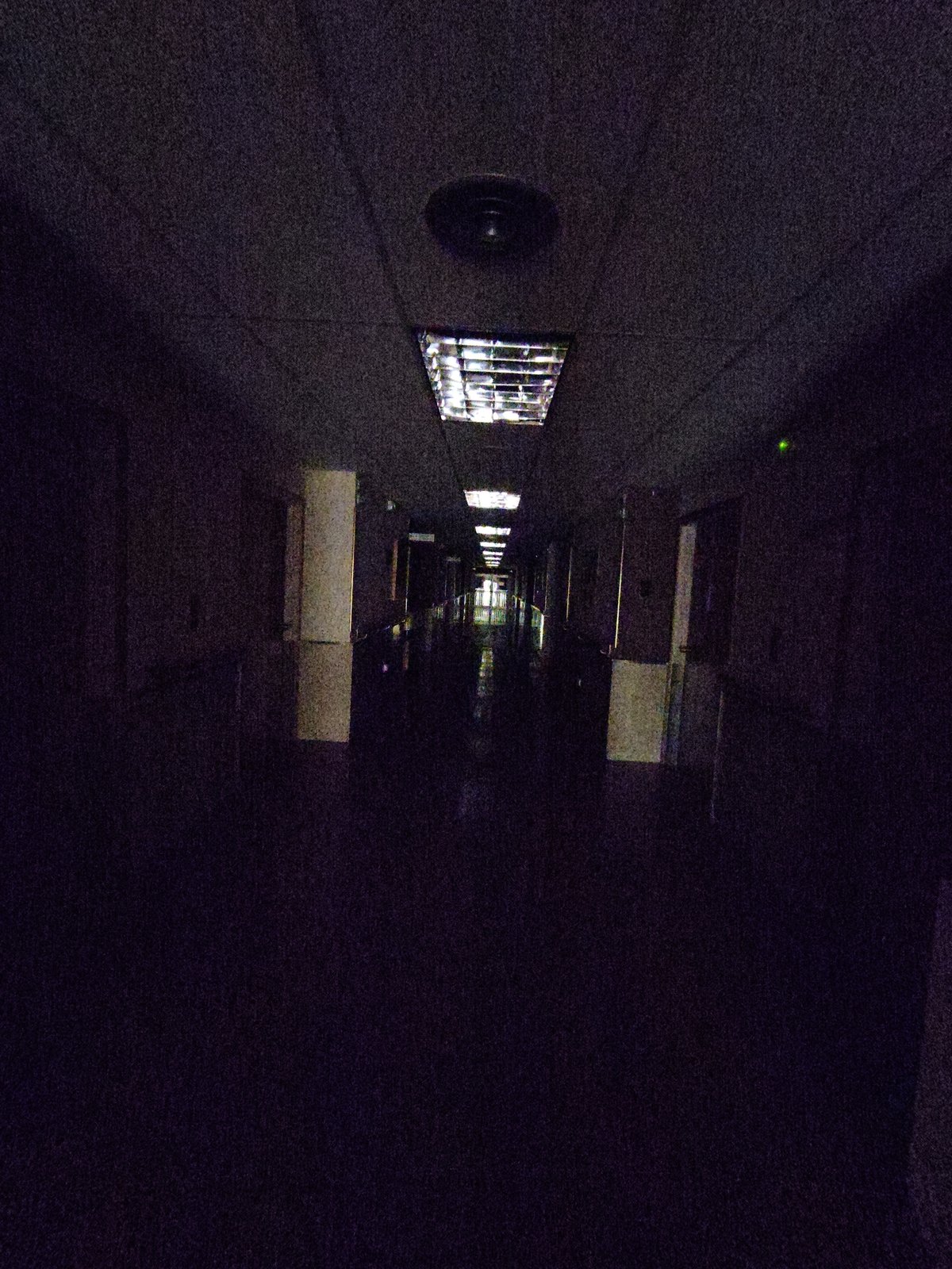 Illuminated tunnel corridor documented by unknown witness