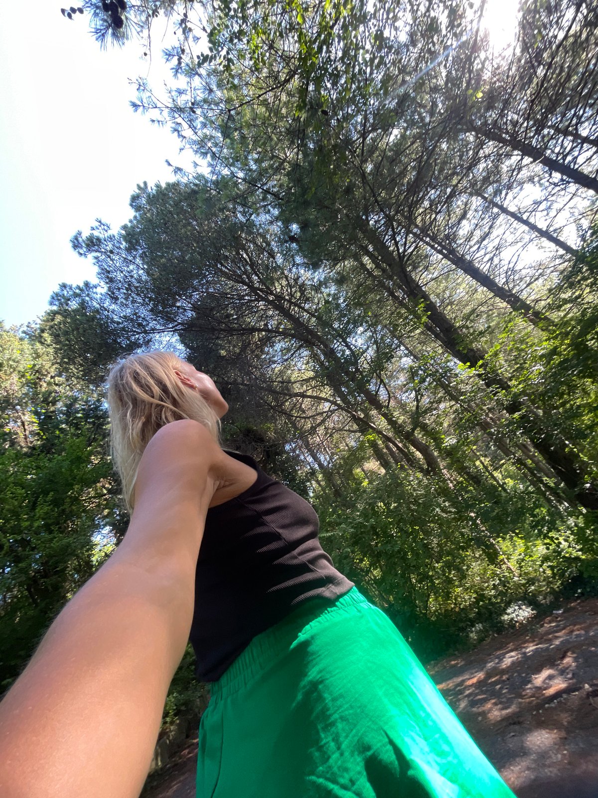 Selfies and scenery along a forested Sochi trail