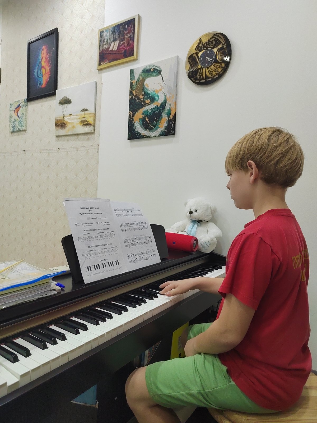 Children practice piano, play together in Podgorica classrooms