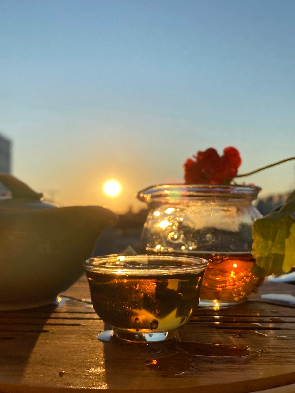 Golden hour tea and riverside moments in Chaikovsky, Russia