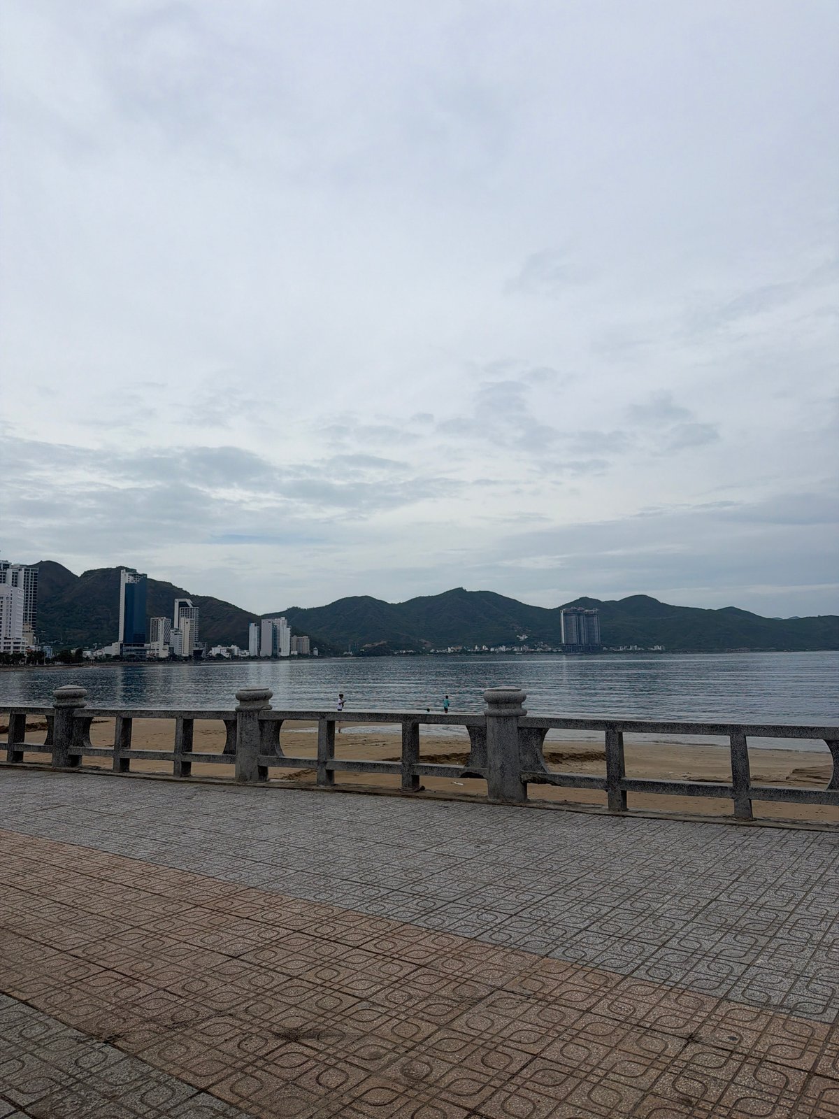 Dawn coastal scenes captured along Nha Trang Bay waterfront