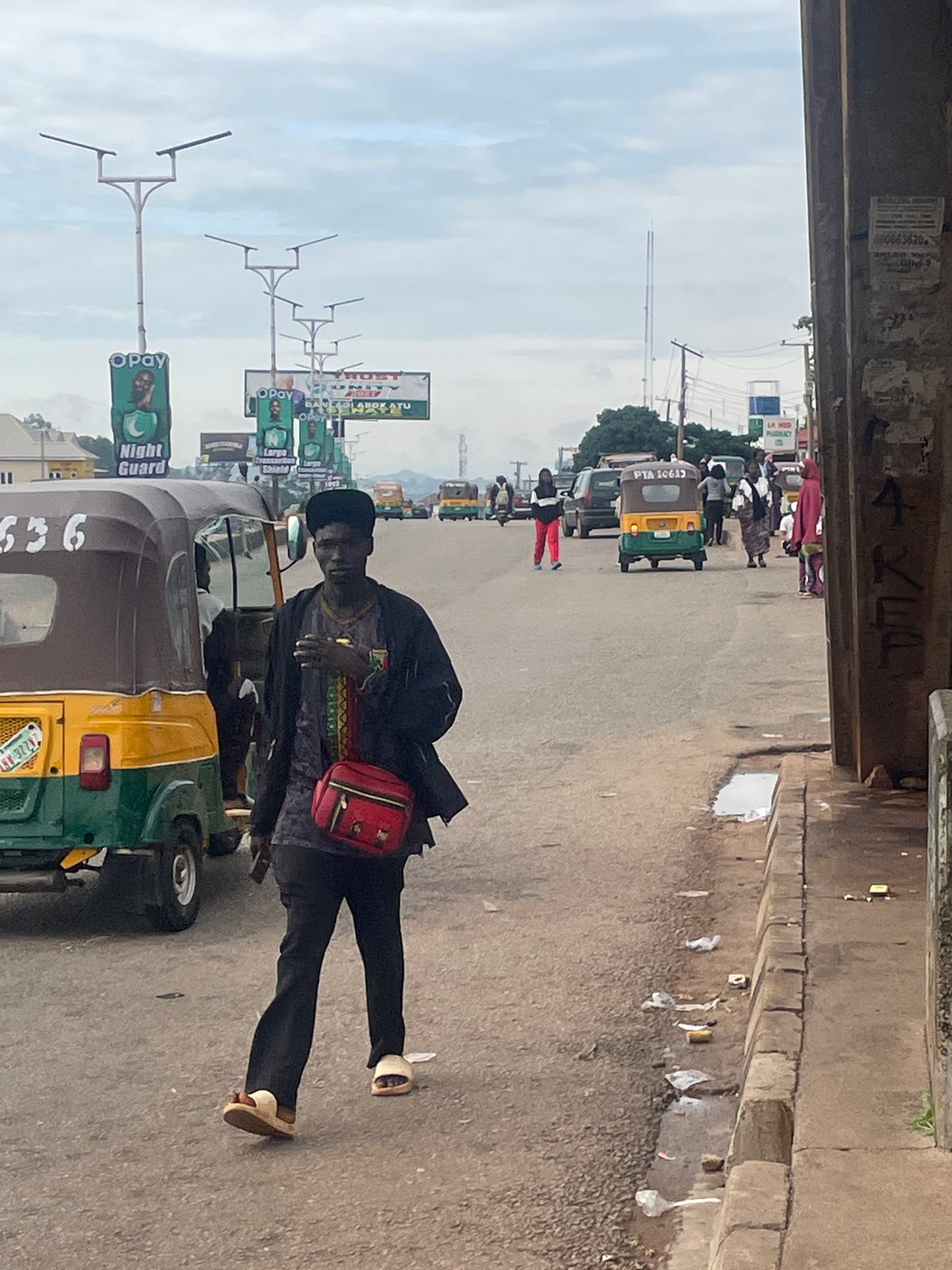 Morning street life in Gura Top and Jos, Nigeria