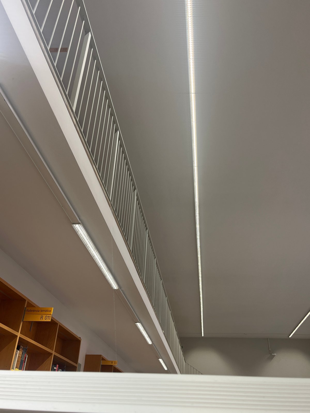 Modern library interior documented in València, Spain