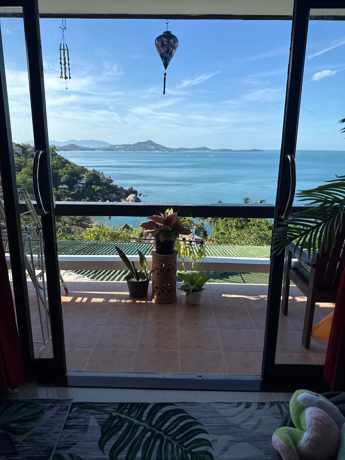 Tourist documents tropical vacation moments in Ko Samui, Thailand