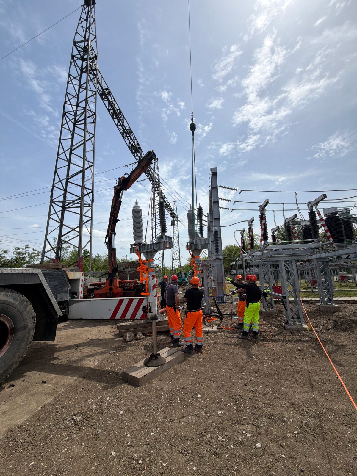 Construction work underway at electrical substation in Pleven, Bulgaria