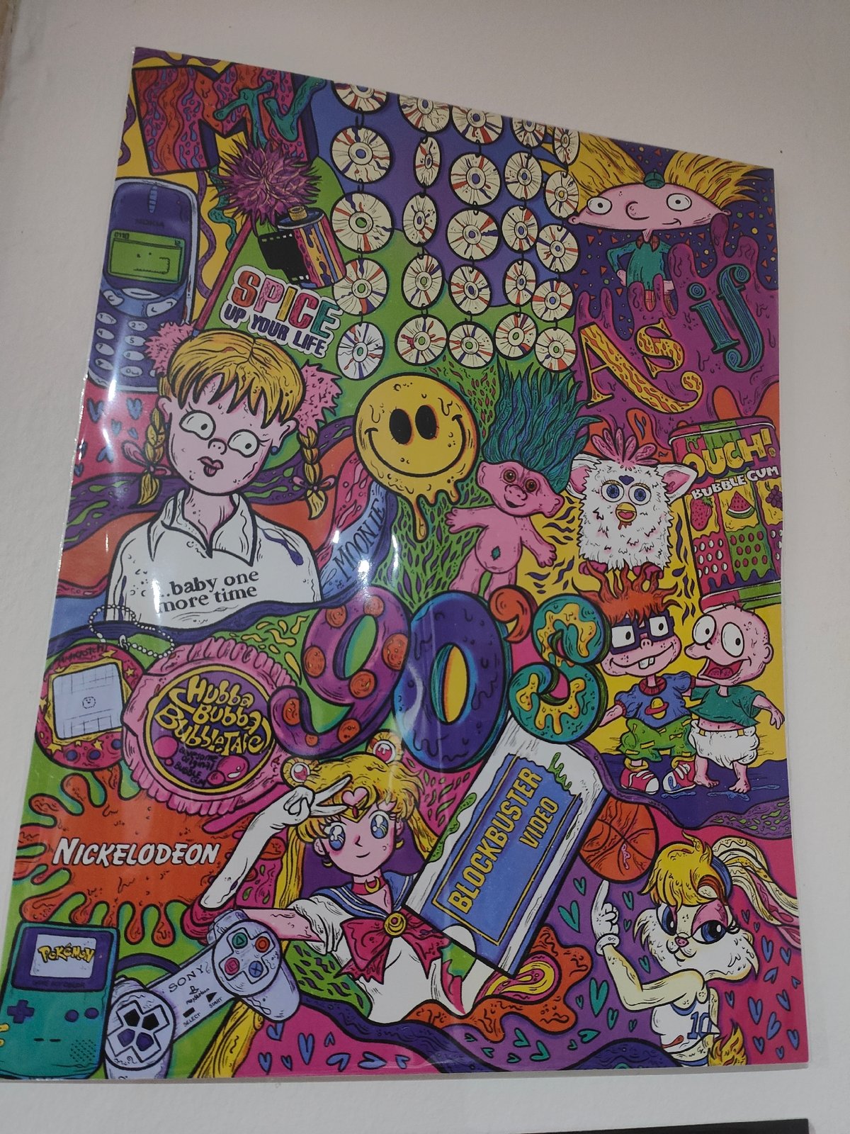 Psychedelic art collection documented in indoor setting April 16