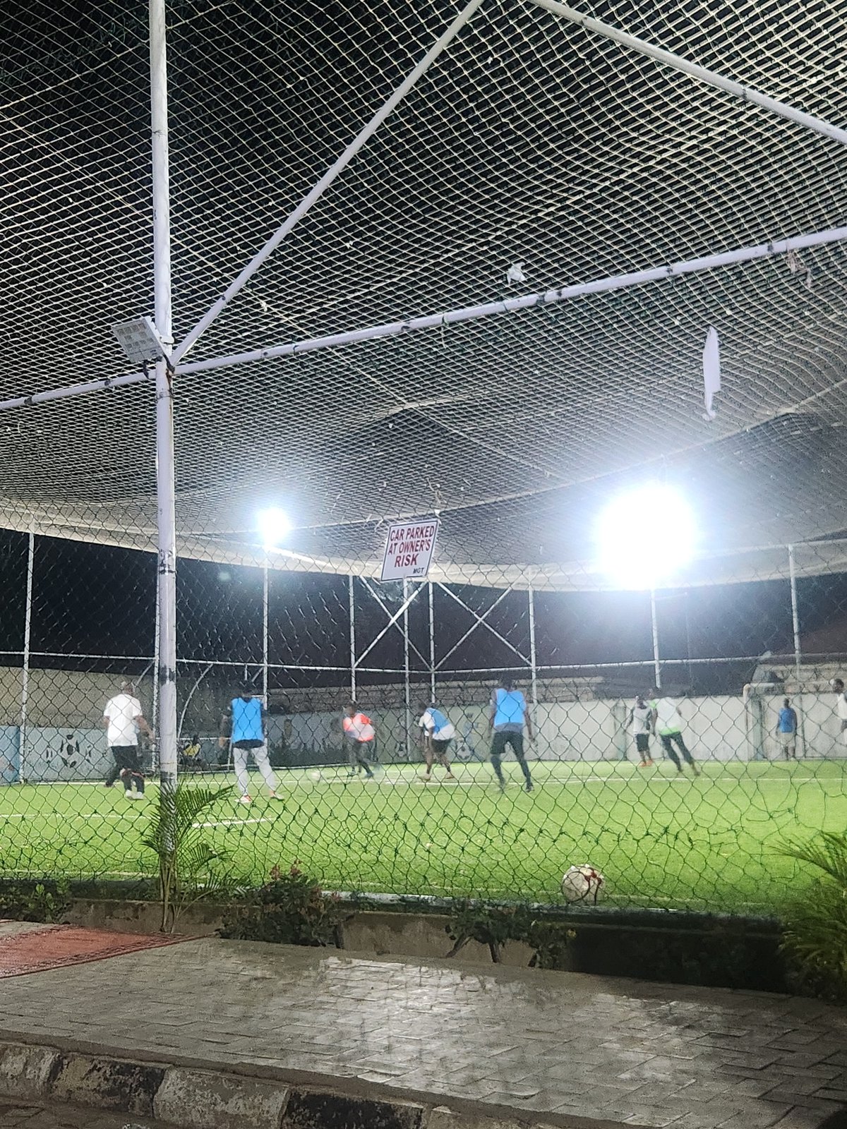 Evening soccer match played under lights in Unguwar Rimi